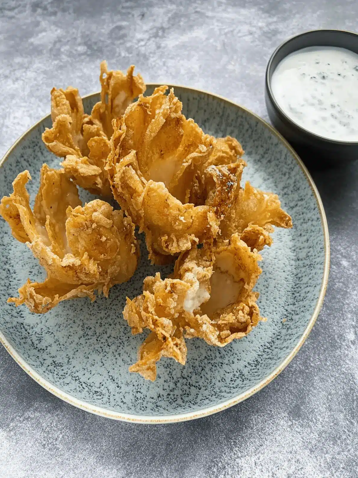 Blühende Zwiebel aus der Heißluftfritteuse