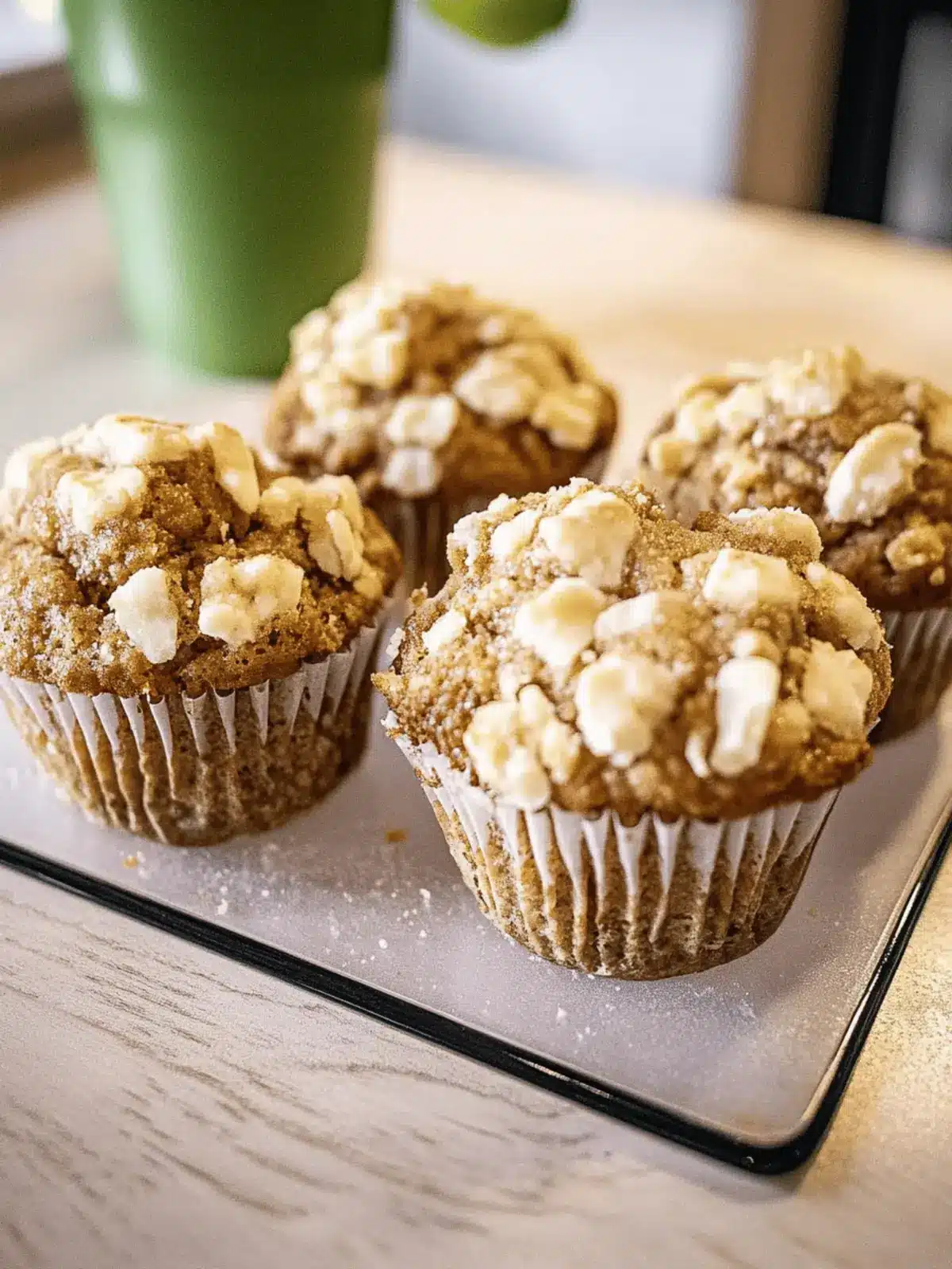 Vegane Apfelmuffins mit Streuseln
