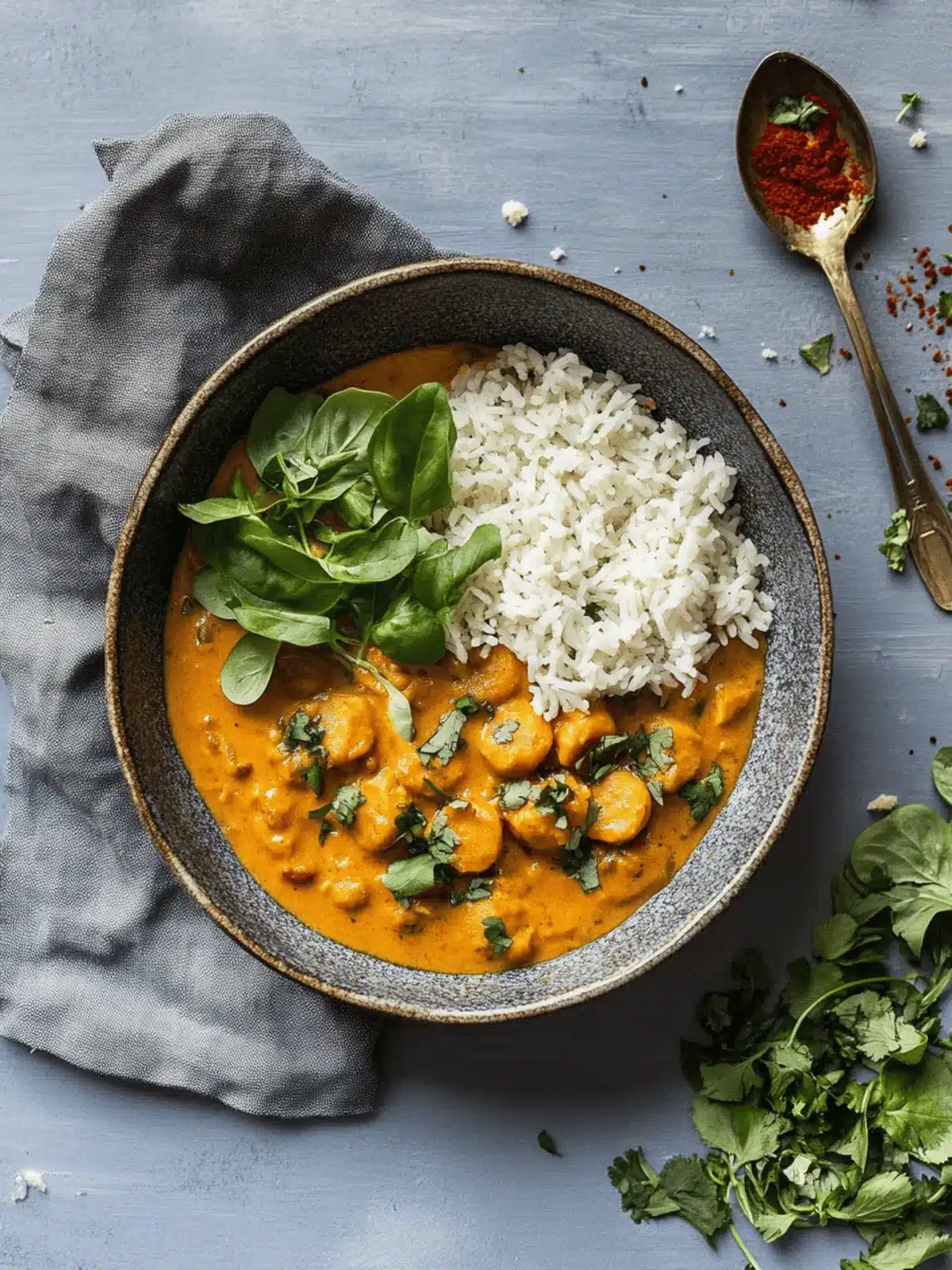 Vegane Linsenknödel in Curry-Sauce