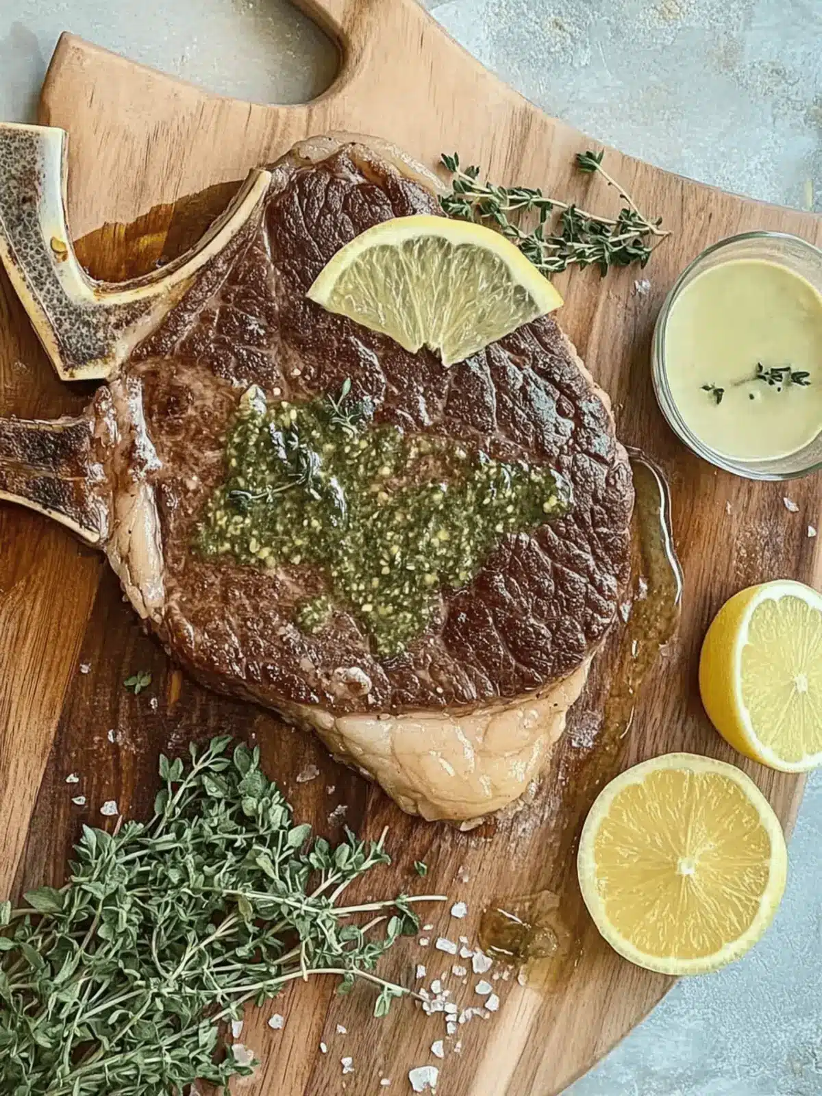 Pfannengebratenes Ribeye-Steak