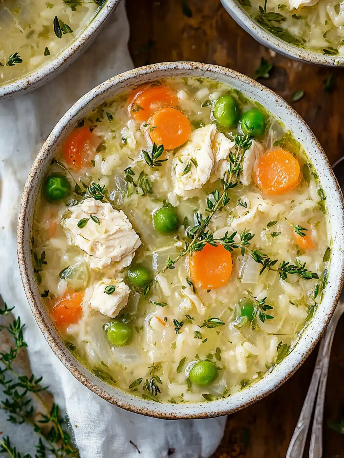 Cremige Hühner-Reis-Suppe