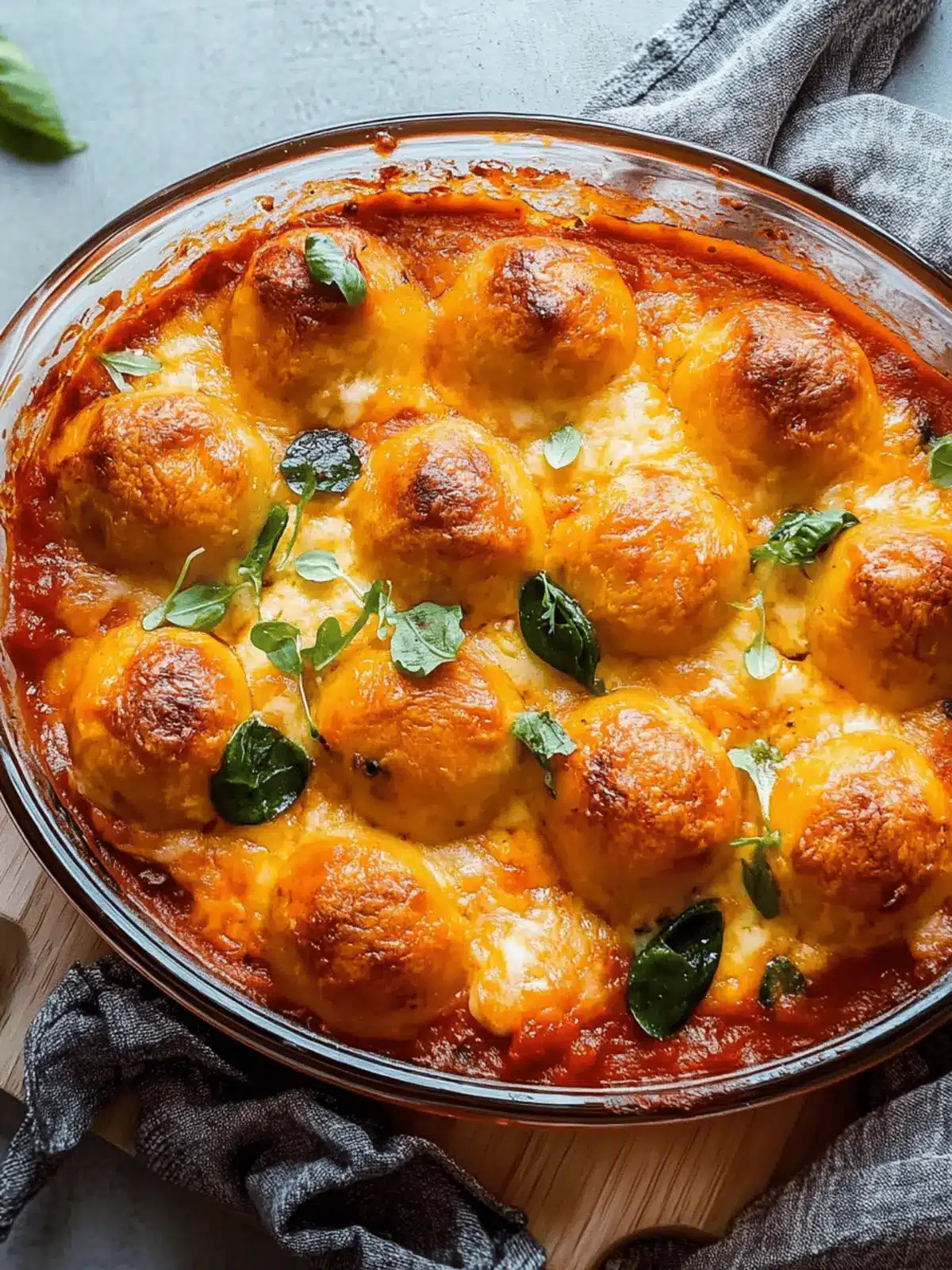 Knödelauflauf mit Spinat, Tomaten und Mozzarella