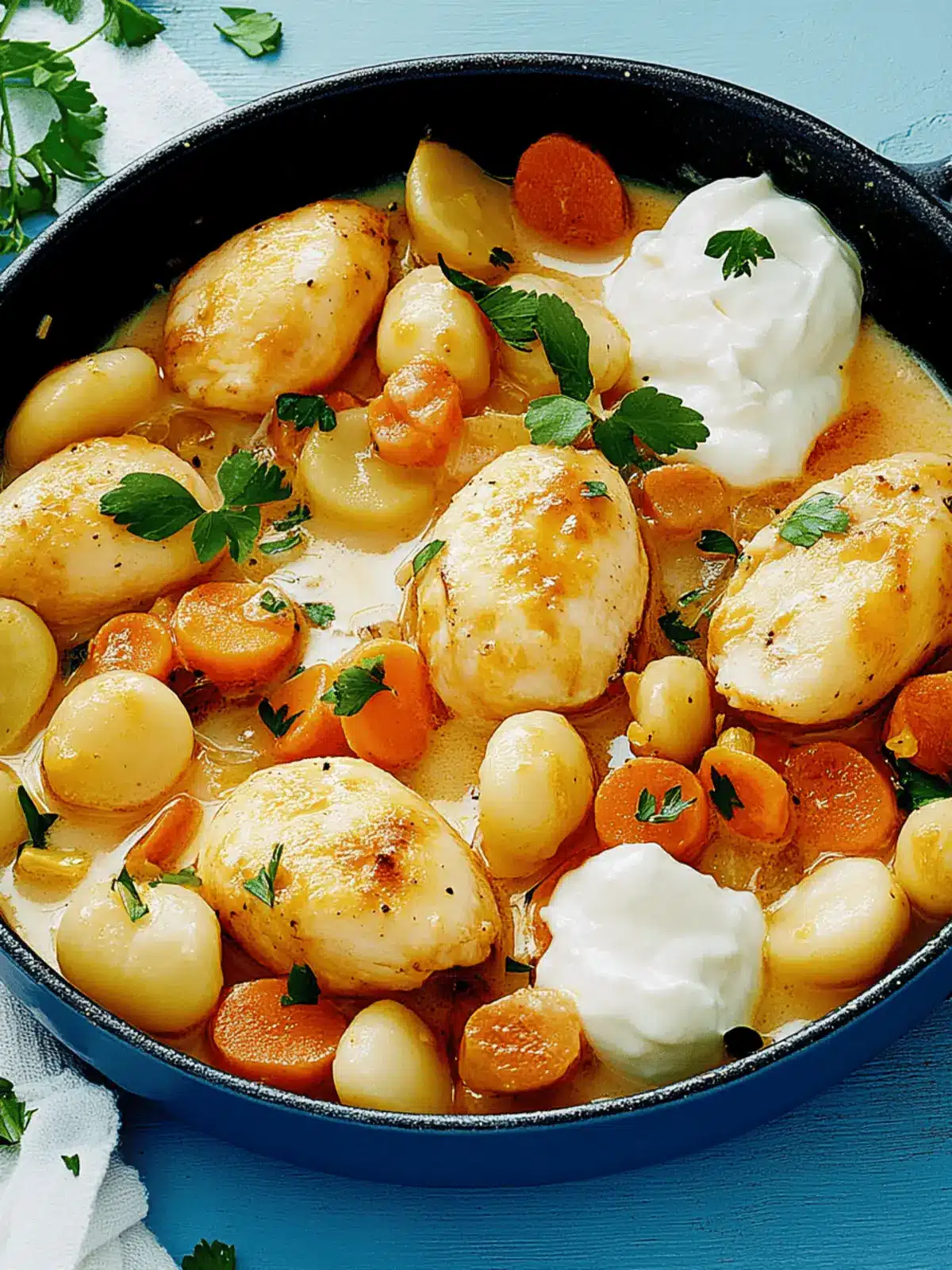 Cremige Gnocchi-Hähnchen
