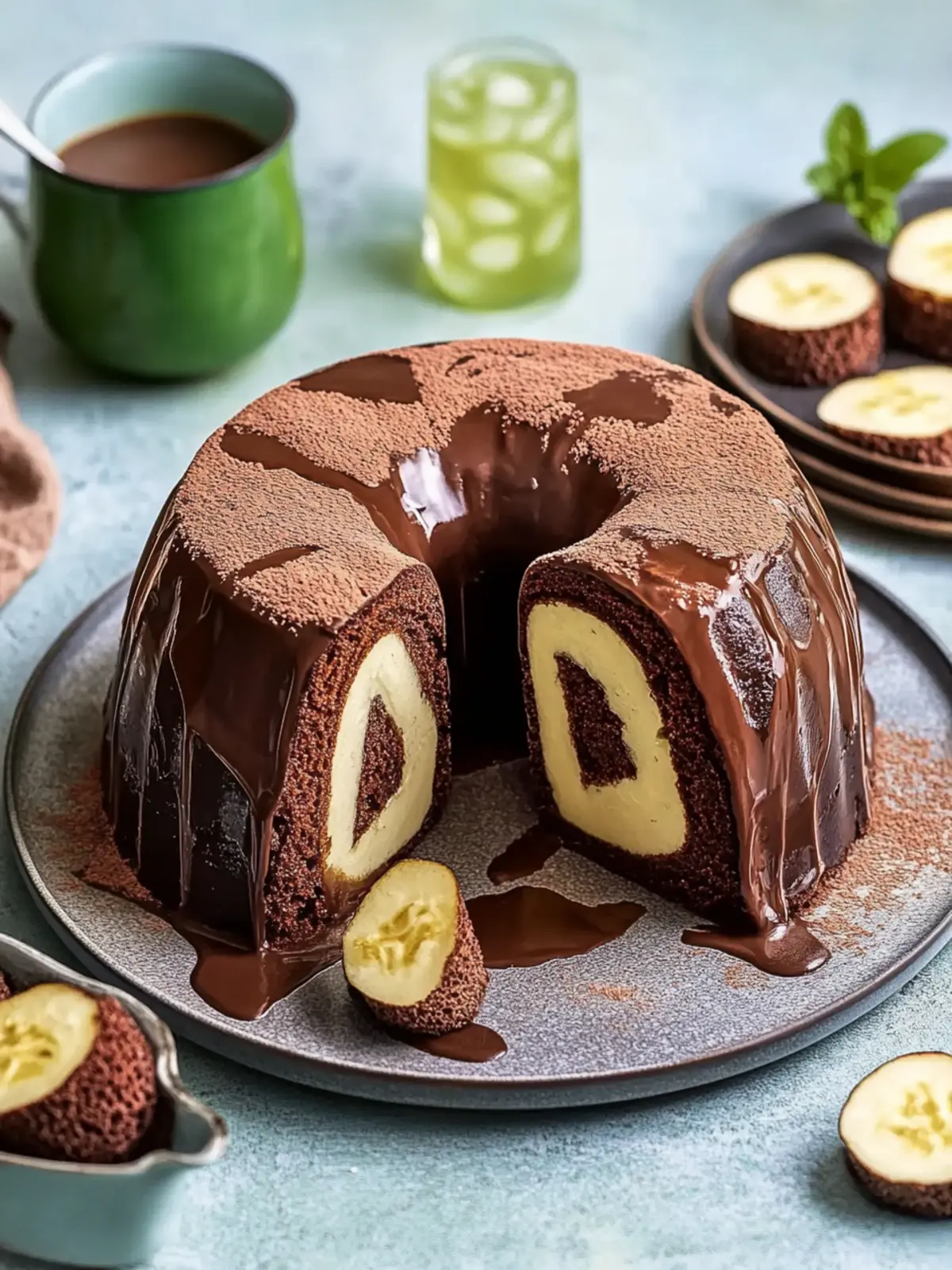Schokokuchen mit Cheesecakefüllung