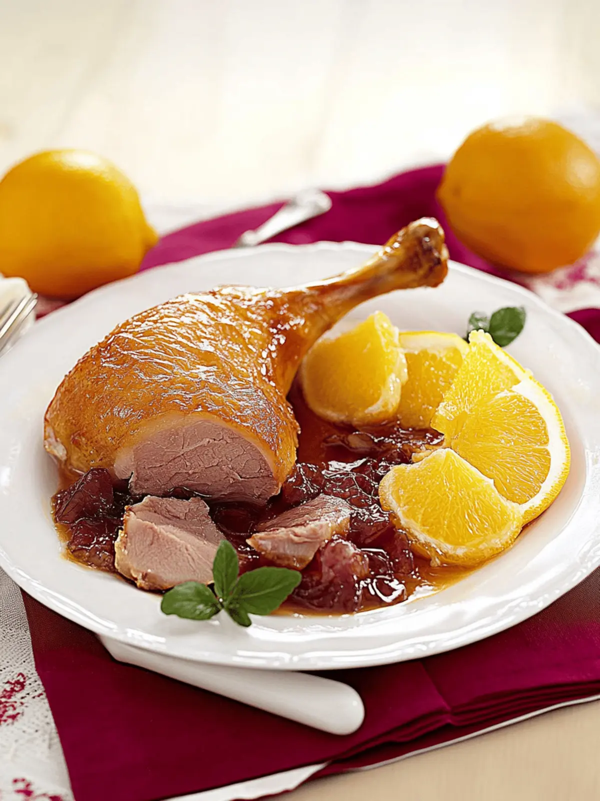 Entenbrust mit Honig-Orangen-Glasur Rezept