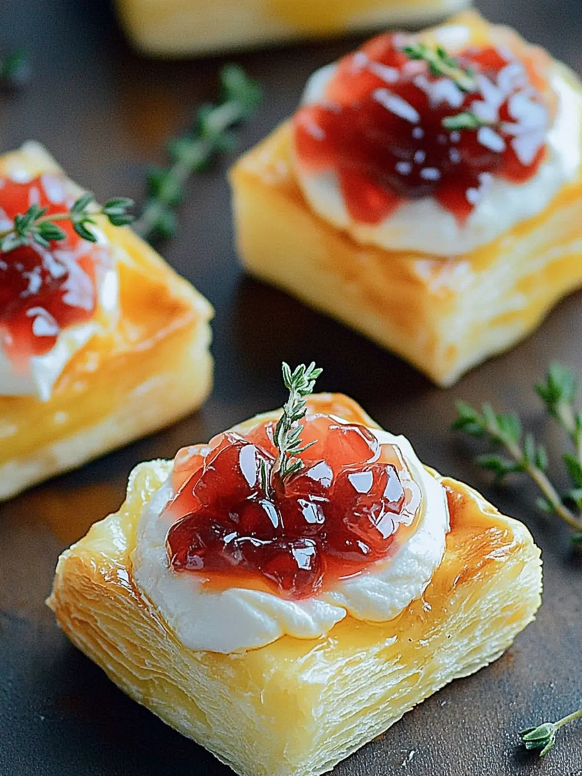 Camembert Blätterteig Häppchen