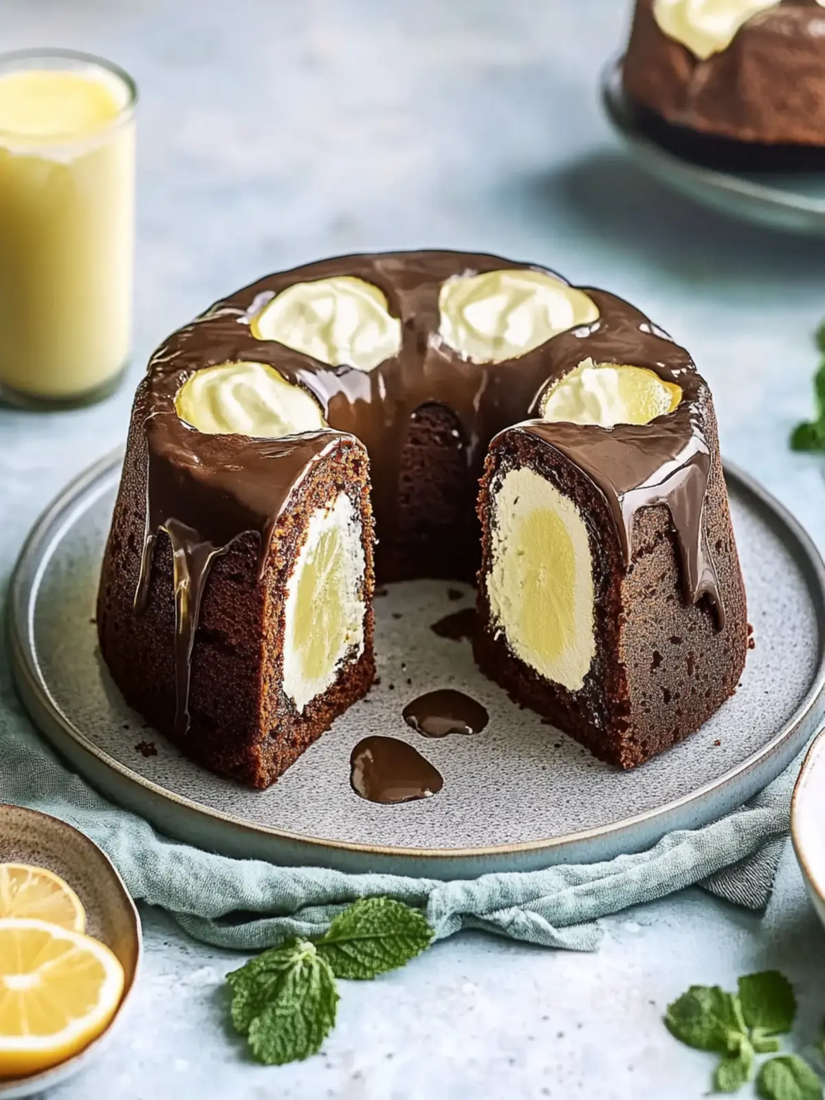 Schokokuchen mit Cheesecakefüllung