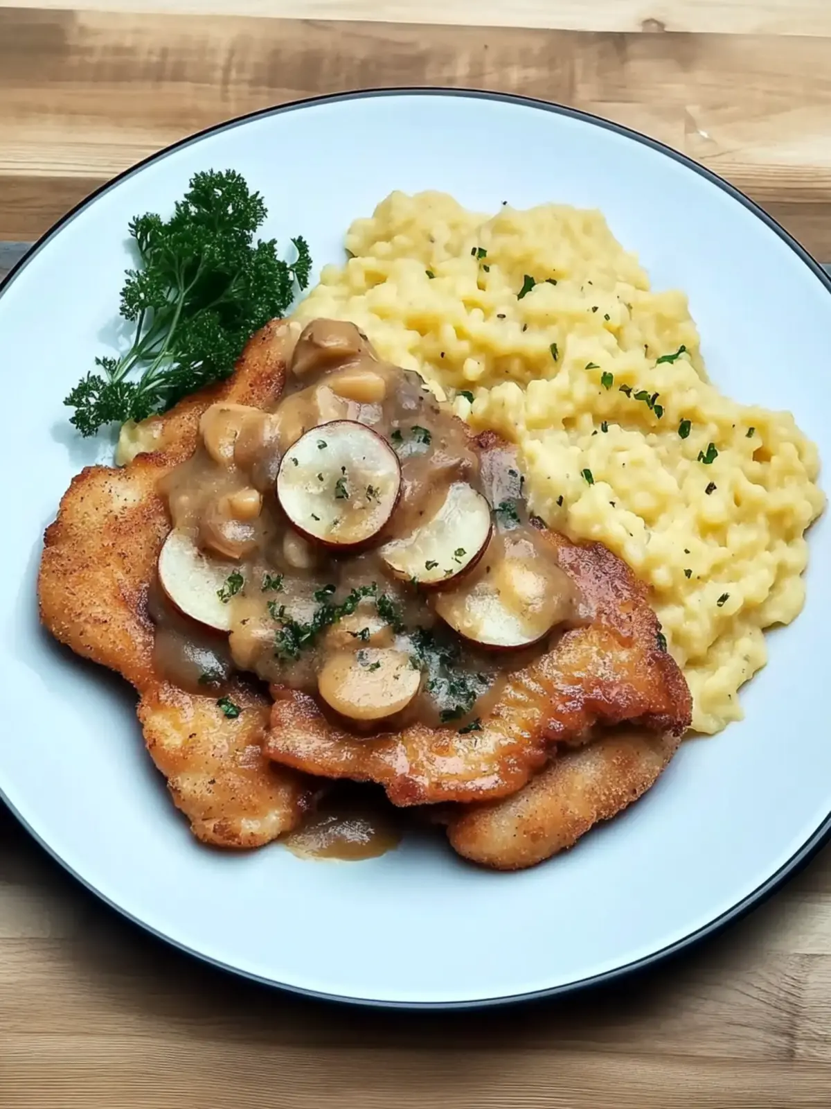 Klassisches Jägerschnitzel mit Spätzle