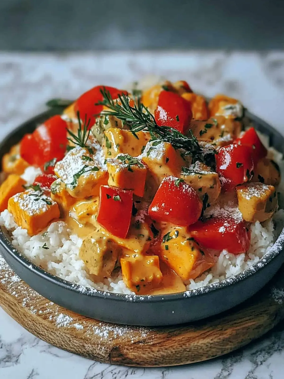 Kürbis Hähnchen Pfanne