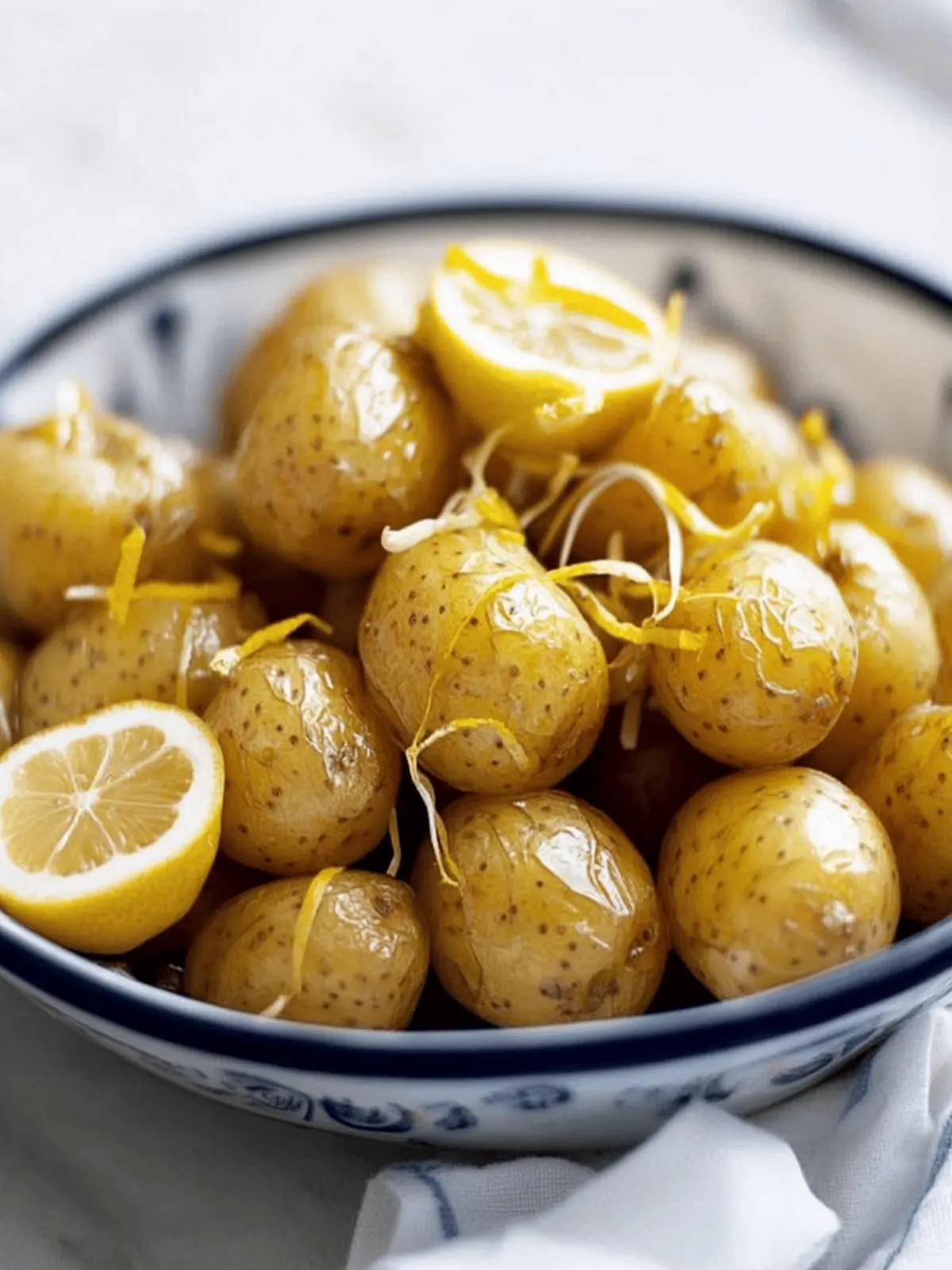 Zitronen- und Knoblauchneue Kartoffeln