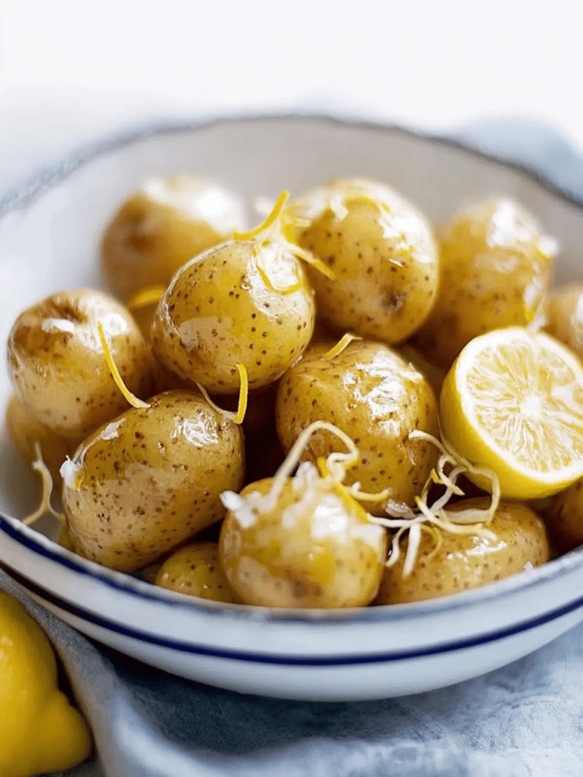 Zitronen- und Knoblauchneue Kartoffeln