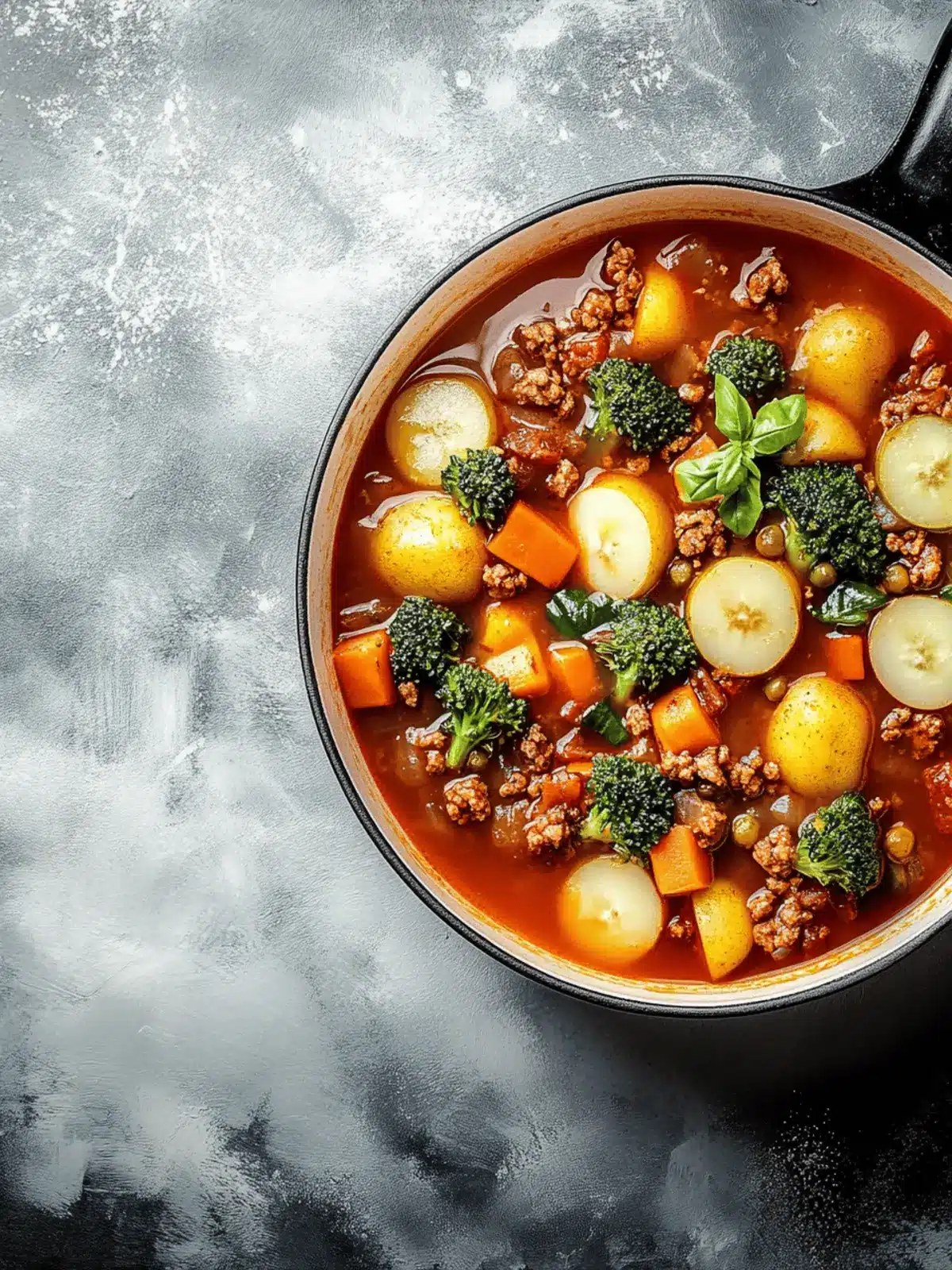 Rosenkohleintopf mit Hackbällchen