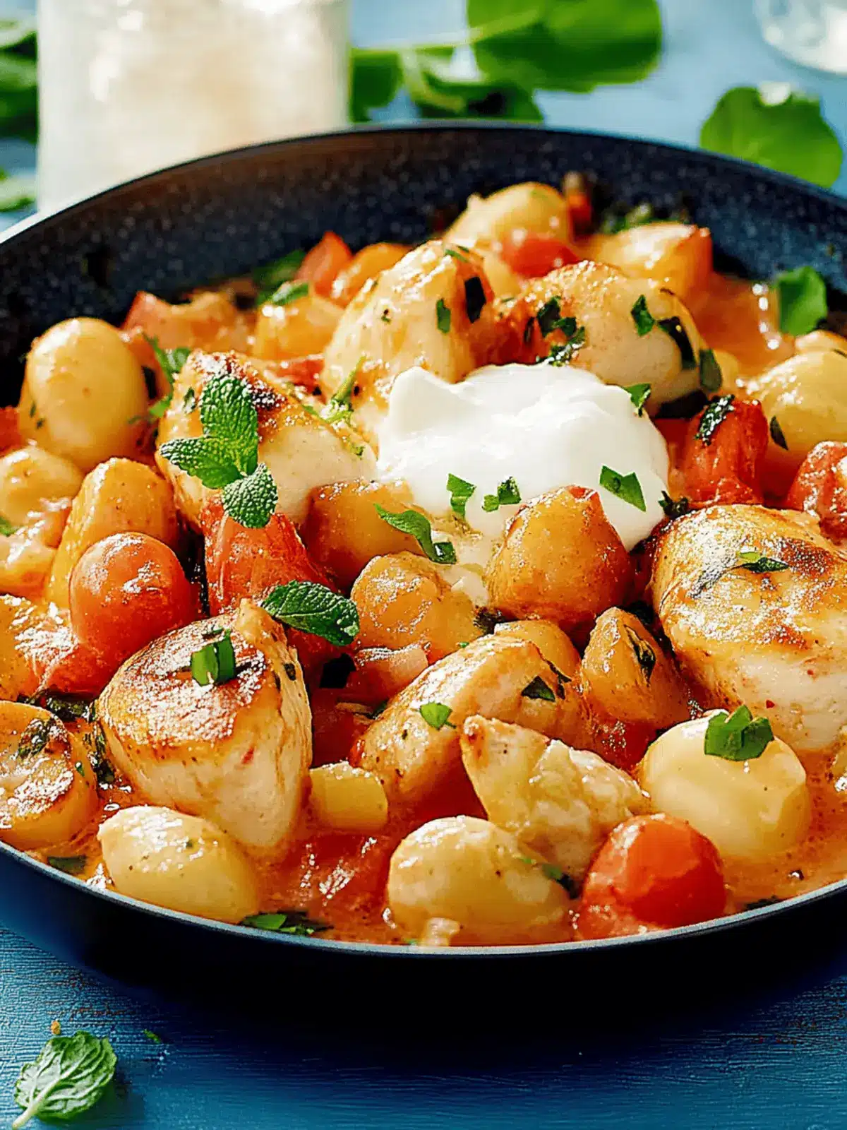 Cremige Gnocchi-Hähnchen
