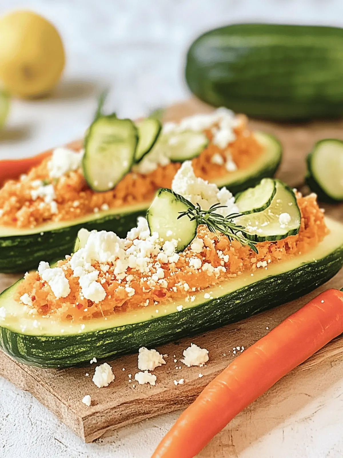 Gefüllte Zucchinis mit Couscous und Feta