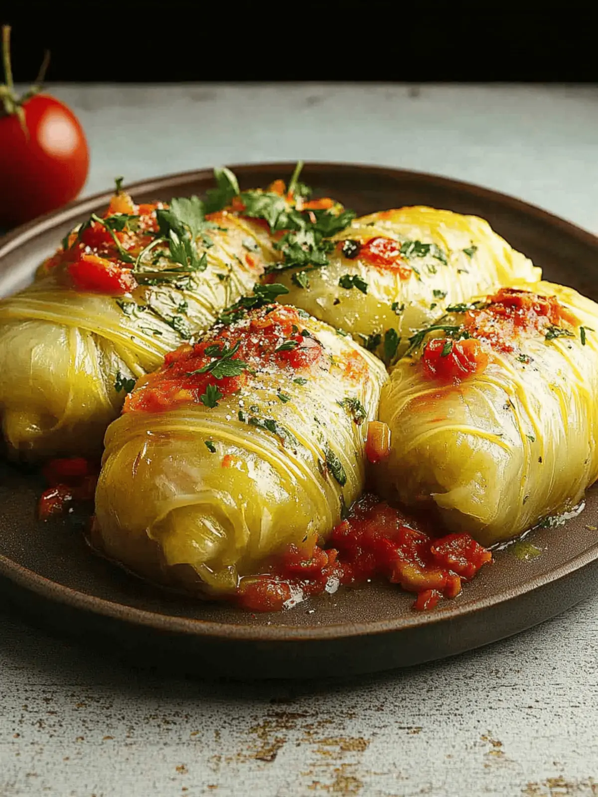 Vegetarische Kohlrouladen