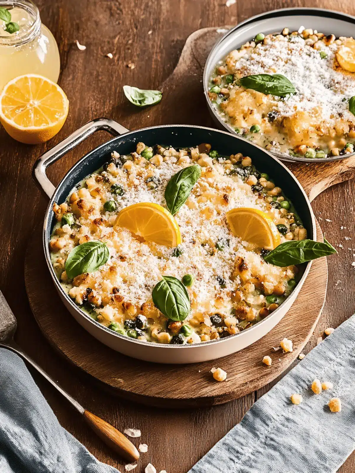 Quinoa & Linsen Spinat-Auflauf