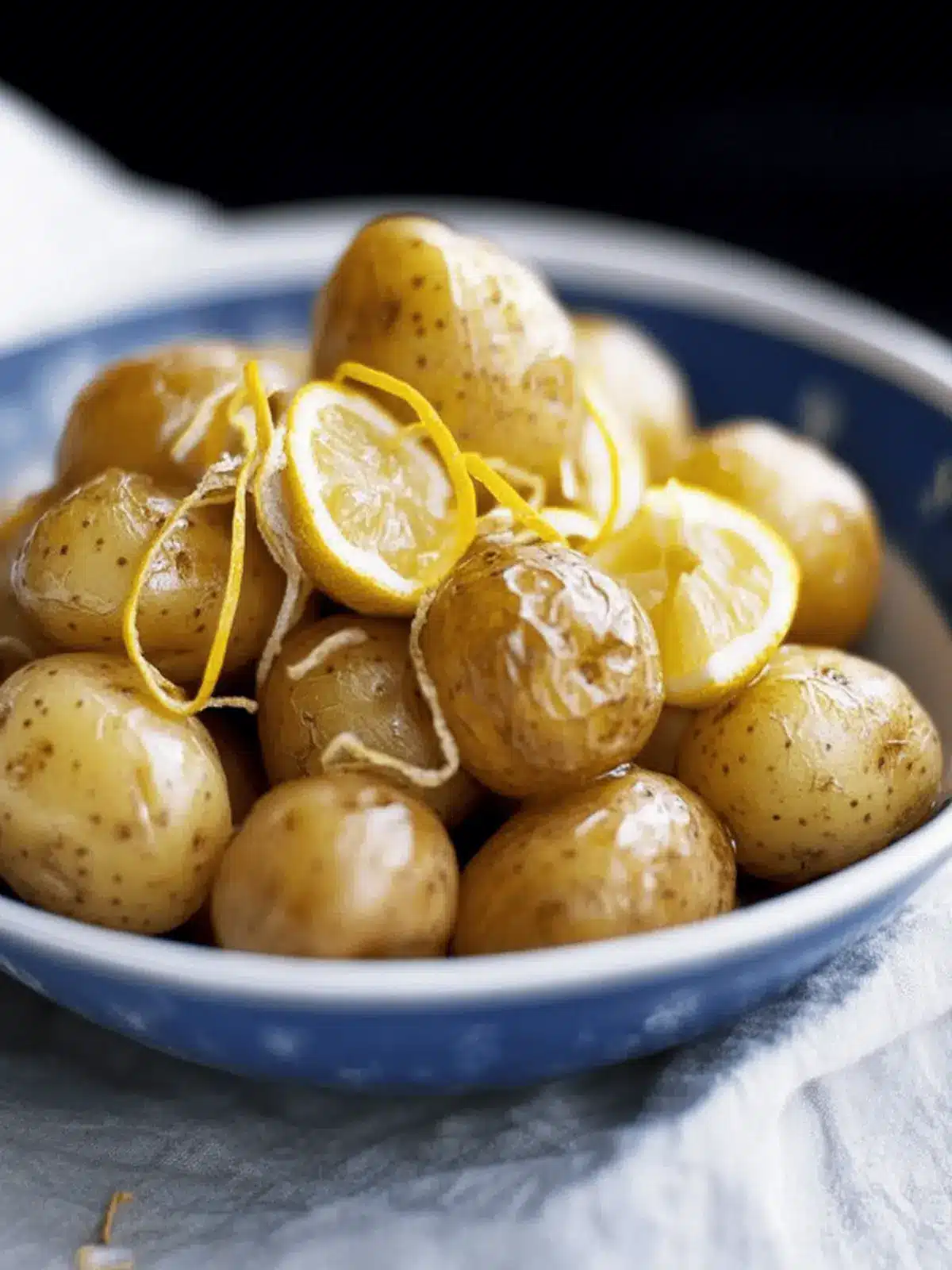 Zitronen- und Knoblauchneue Kartoffeln