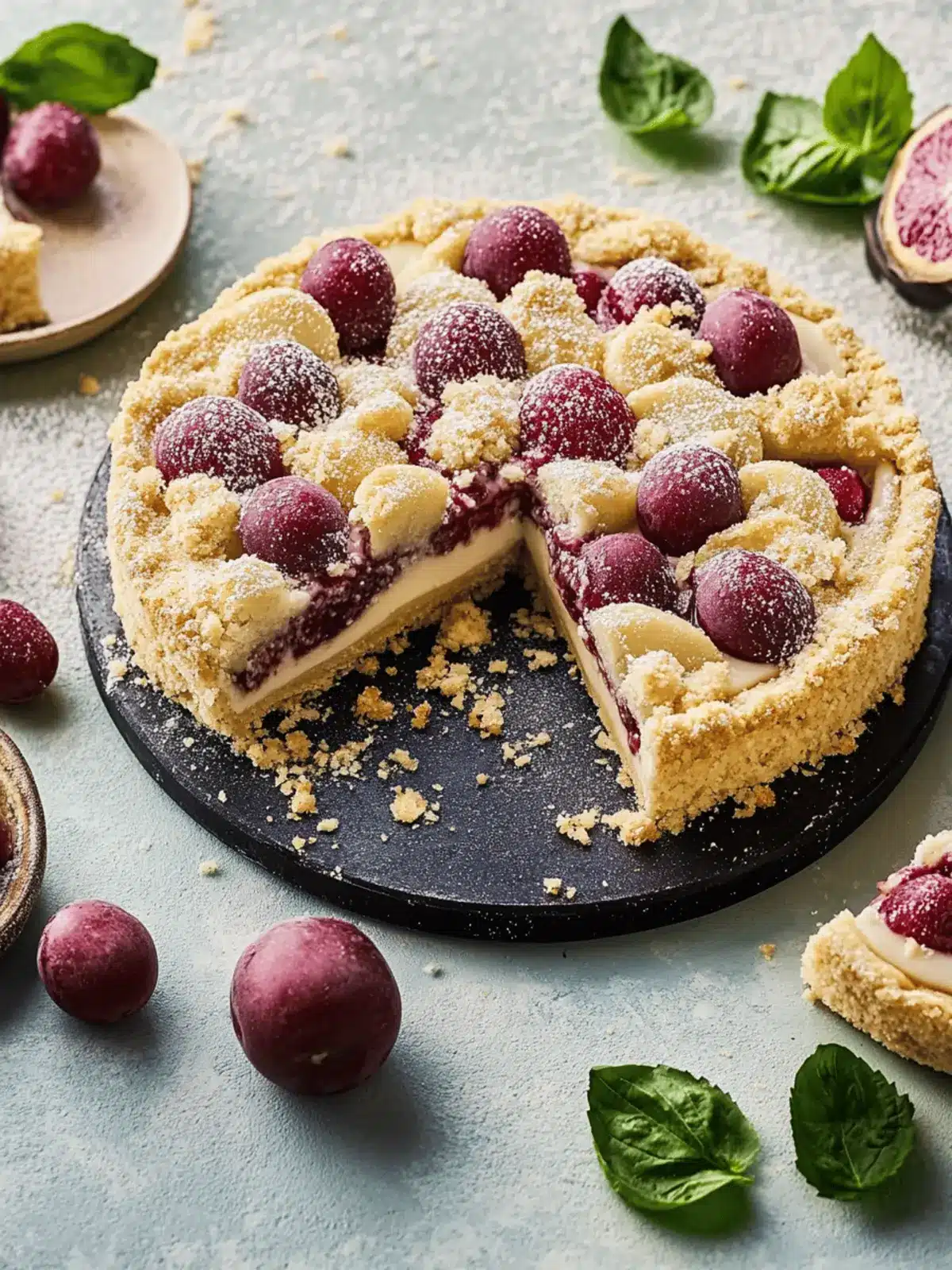 Pflaumenkuchen mit Vanillepudding Rezept einfach genießen