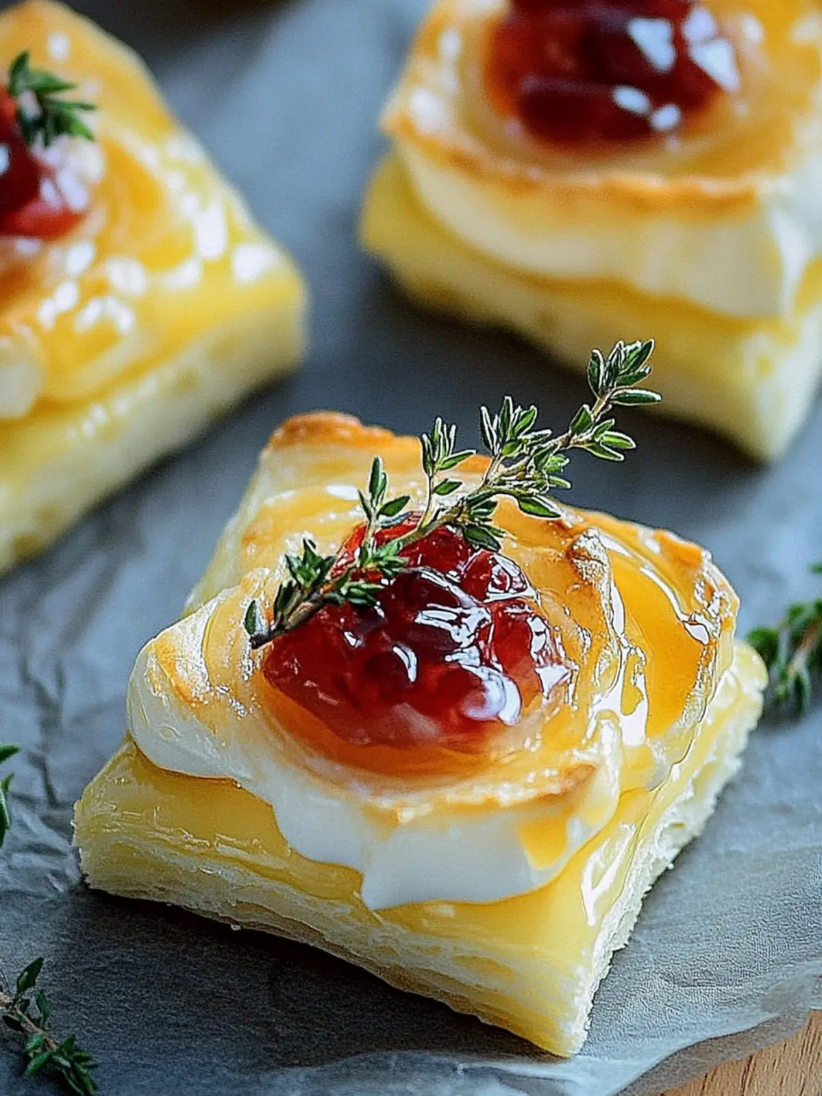 Camembert Blätterteig Häppchen