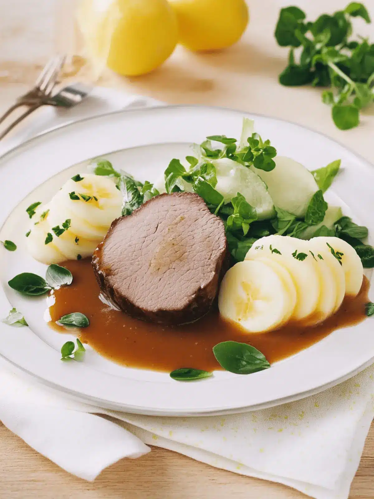 Sonniger Schmorbraten mit reichlich Sauce