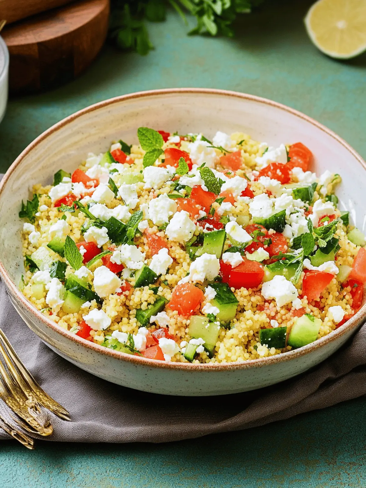 Couscoussalat mit Feta