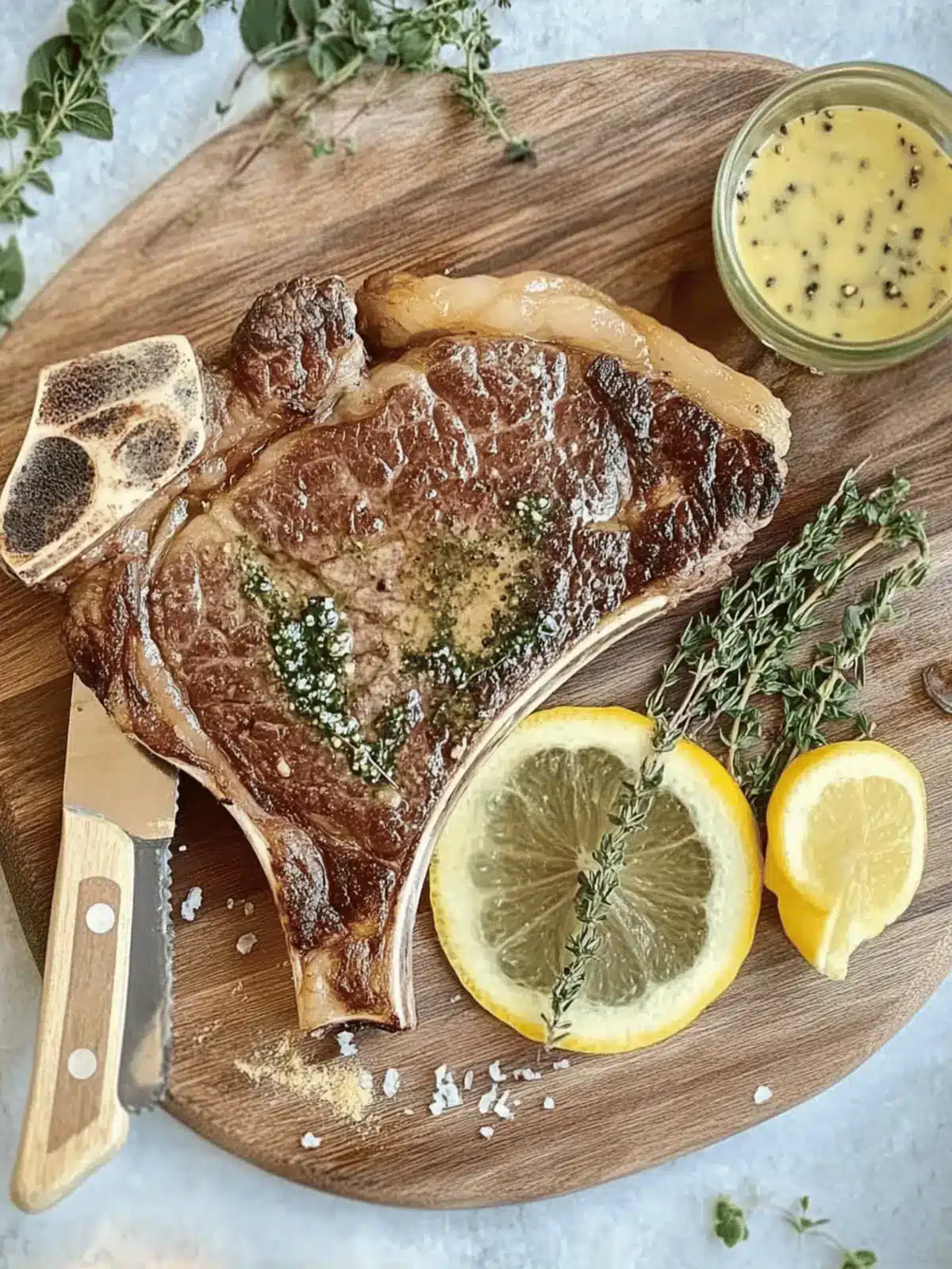 Pfannengebratenes Ribeye-Steak
