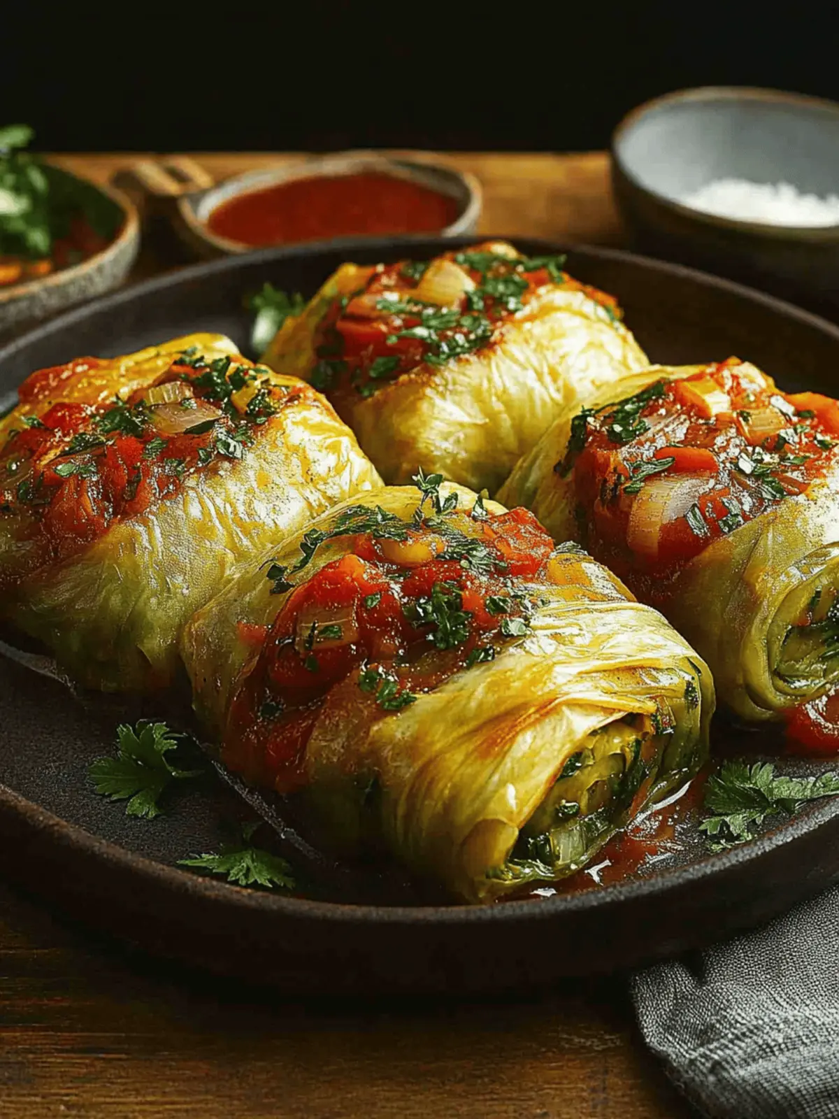 Vegetarische Kohlrouladen