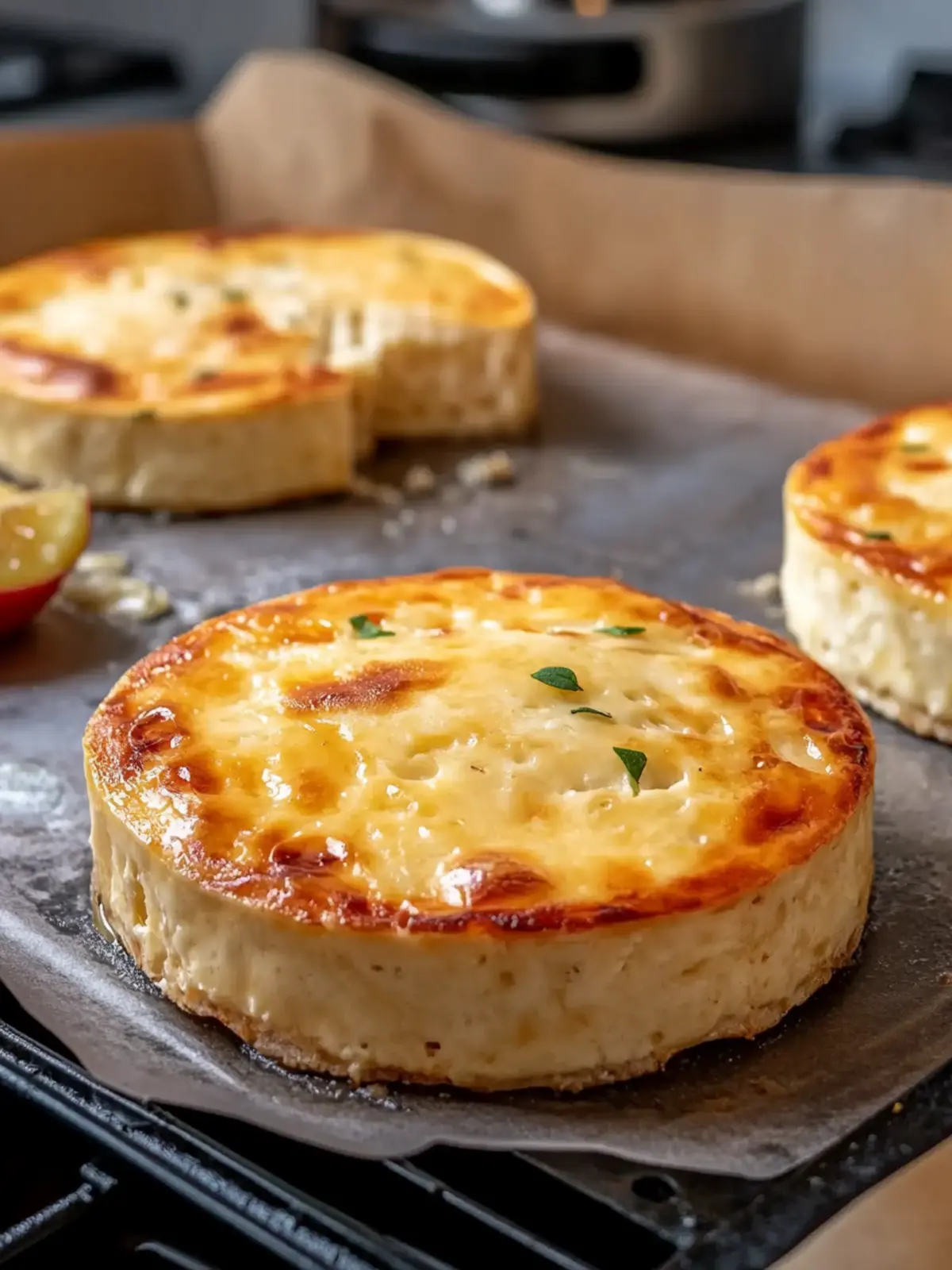 Hüttenkäsetaler aus dem Ofen