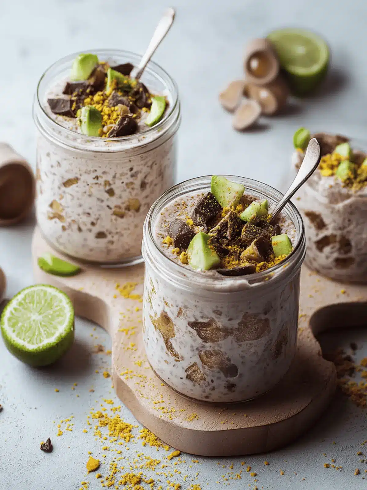 Pistazien Übernacht Haferflocken mit cremigem Genuss