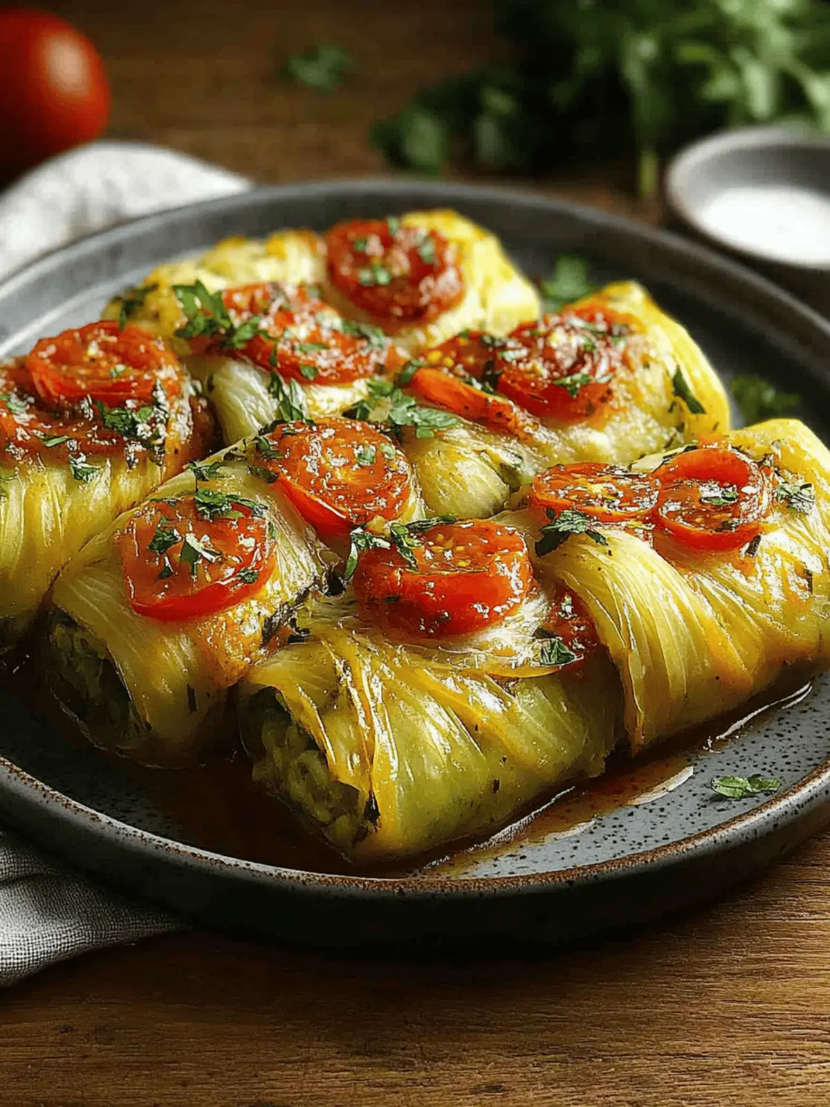 Vegetarische Kohlrouladen