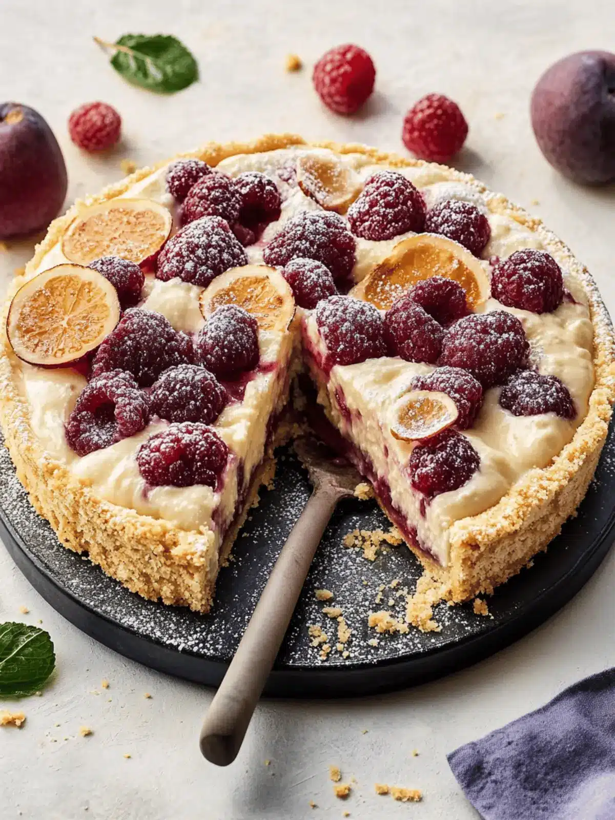 Pflaumenkuchen mit Vanillepudding Rezept einfach genießen