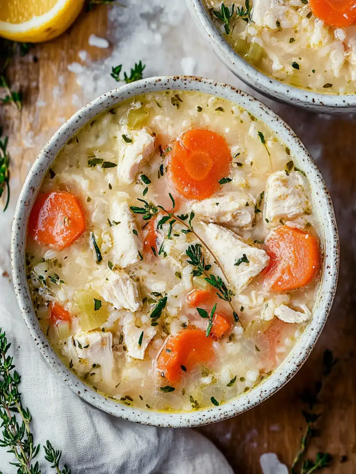 Cremige Hühner-Reis-Suppe