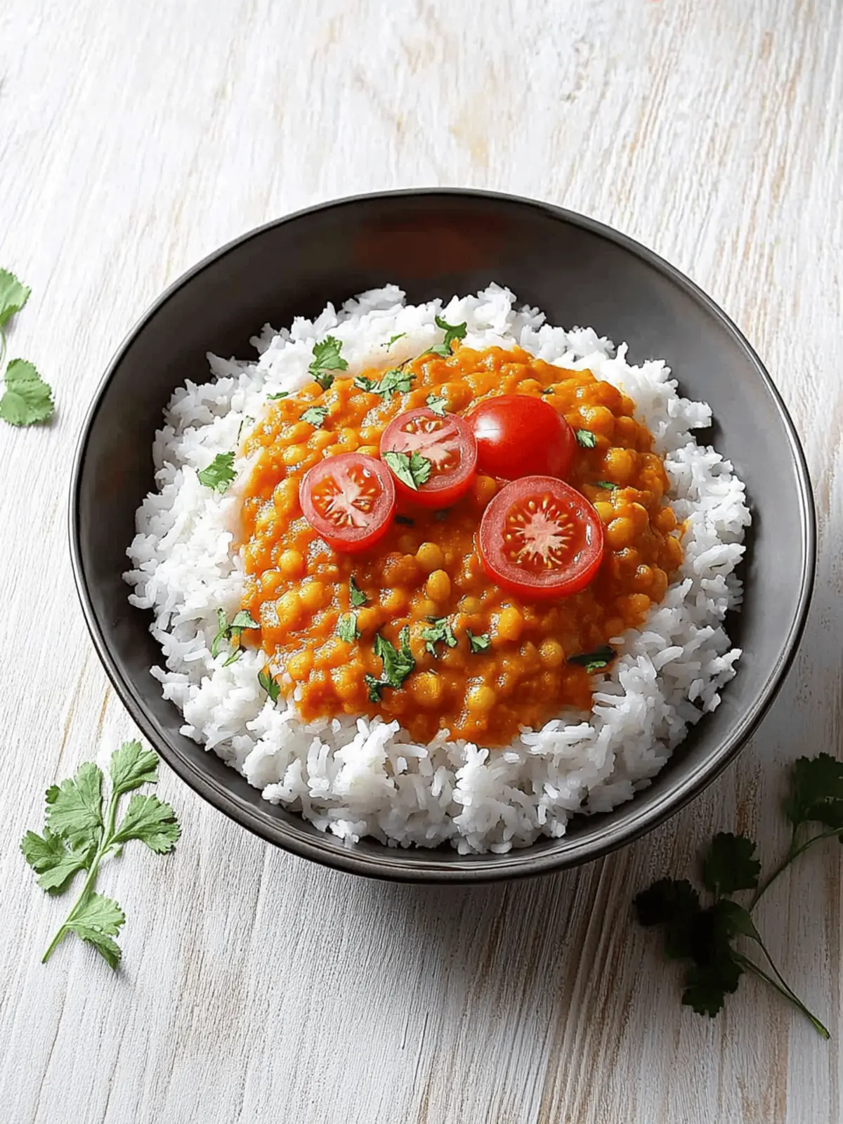 Rotes Linsencurry mit Kokosmilch