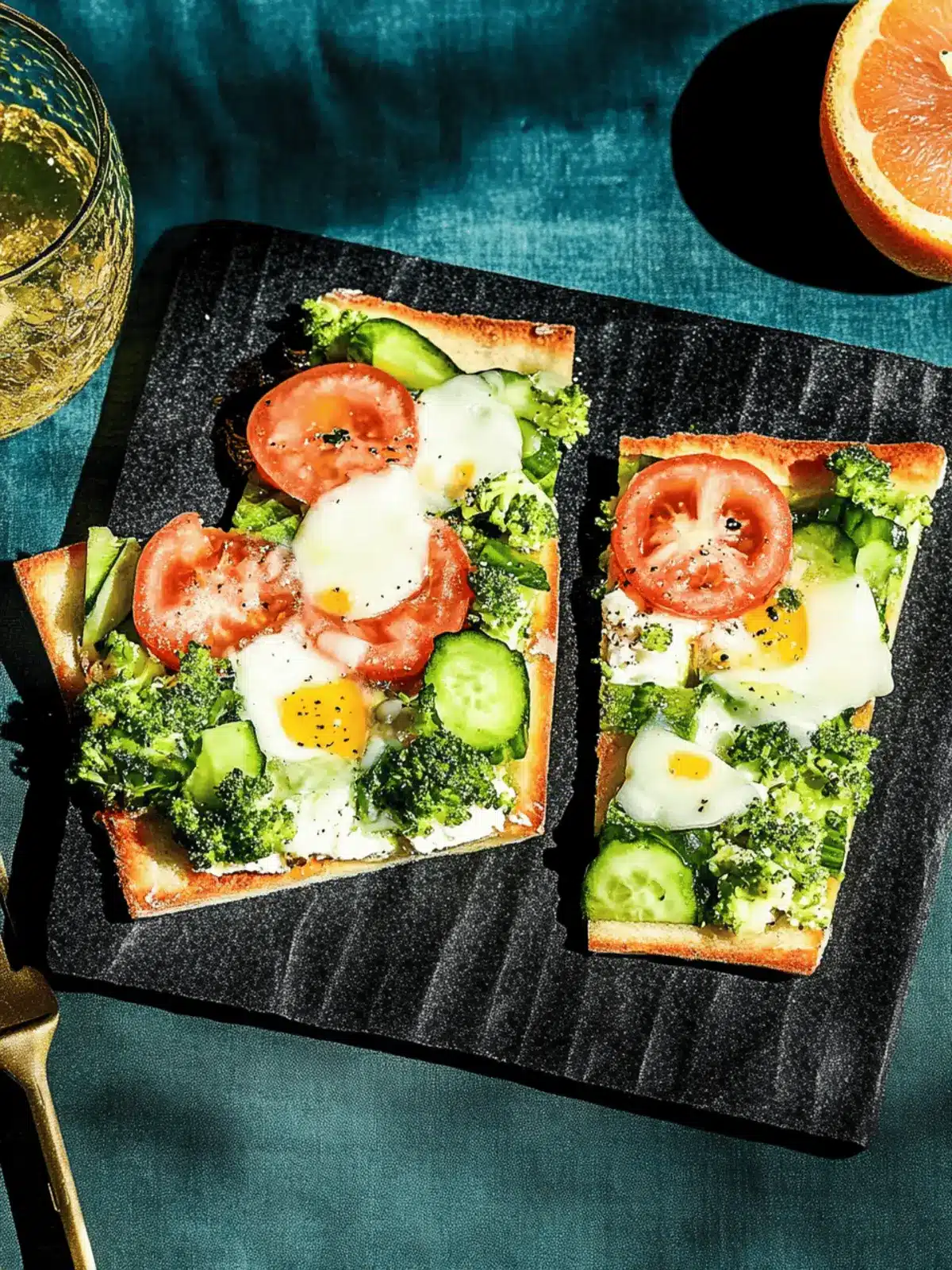 Frühstücks-Flammkuchen mit Spiegelei