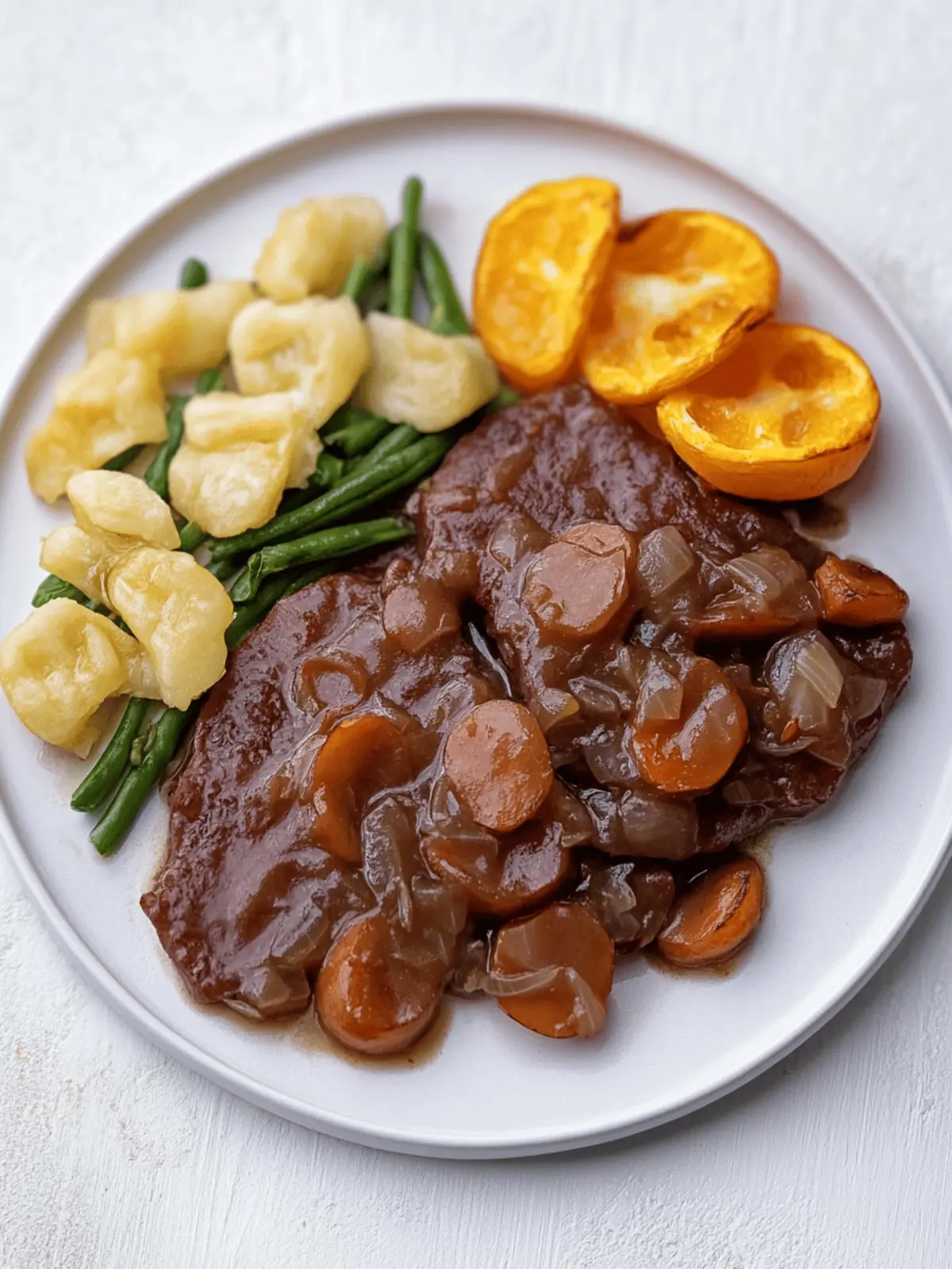 Veganer Braten mit Bohnen