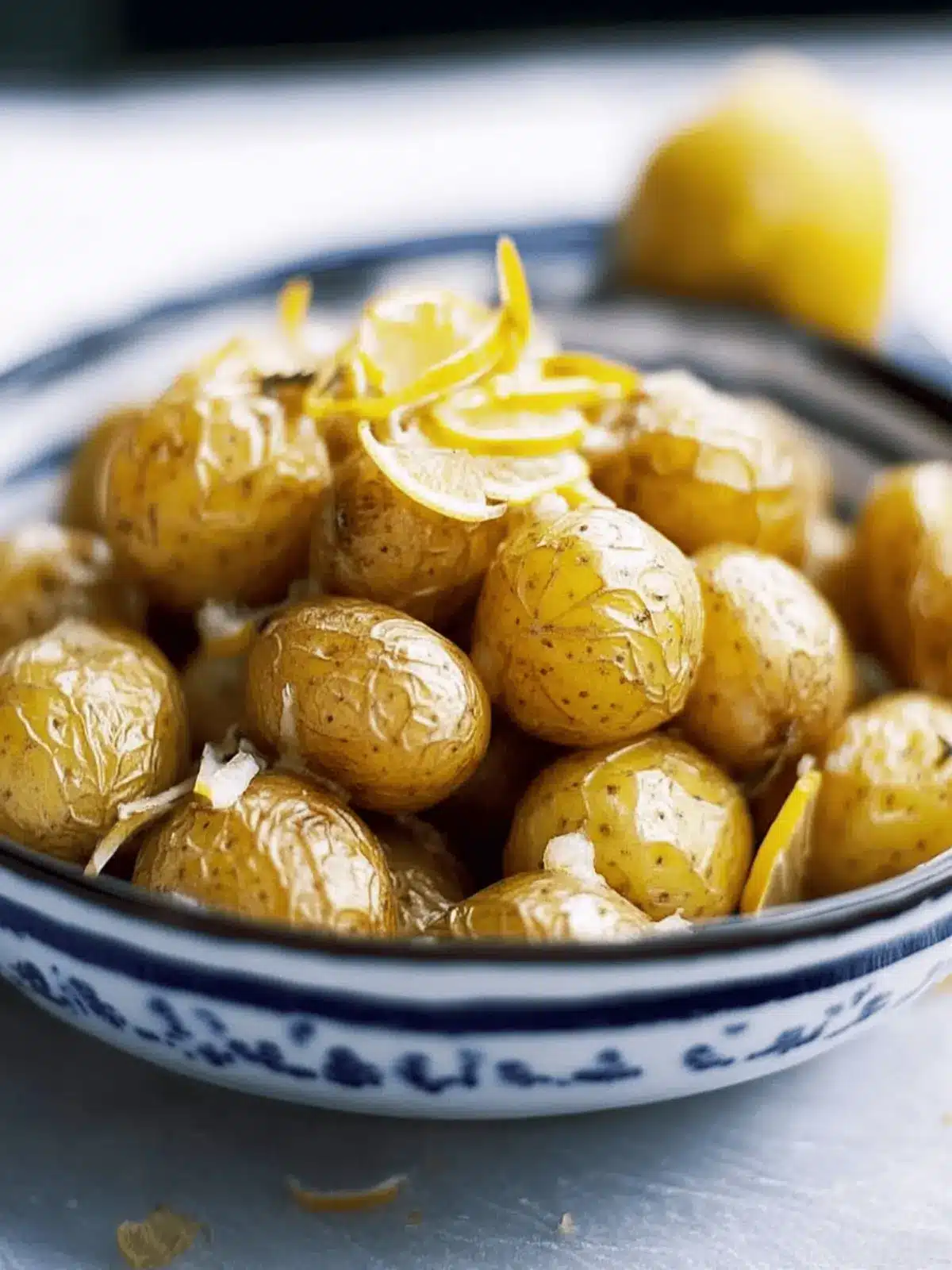 Zitronen- und Knoblauchneue Kartoffeln
