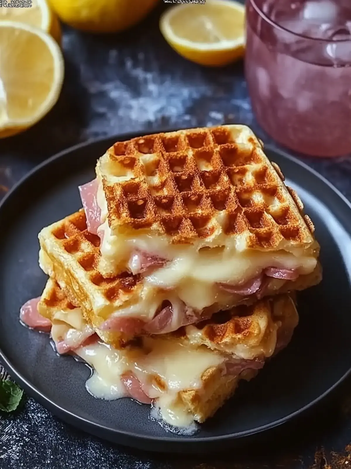 Herzhafte Waffeln mit Schinken und Käse einfach genießen