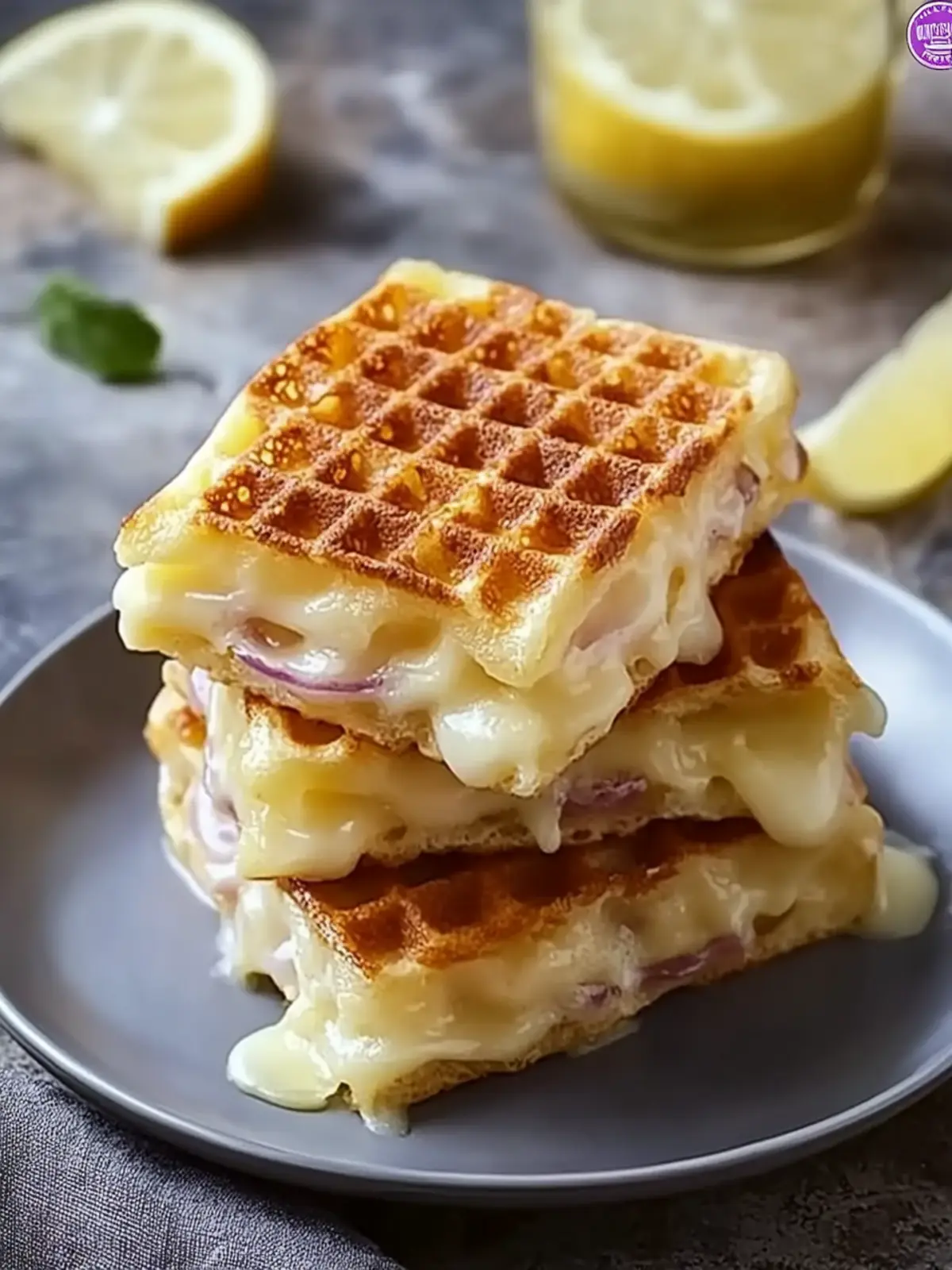 Herzhafte Waffeln mit Schinken und Käse einfach genießen