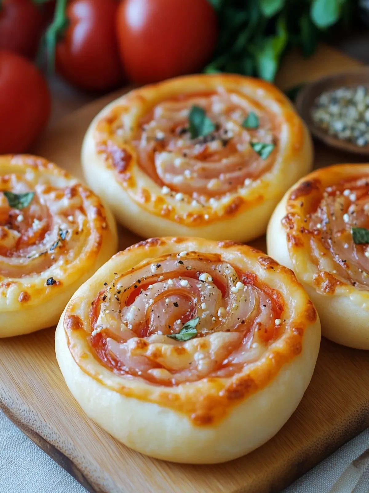 Pizzaschnecken mit Pizzateig