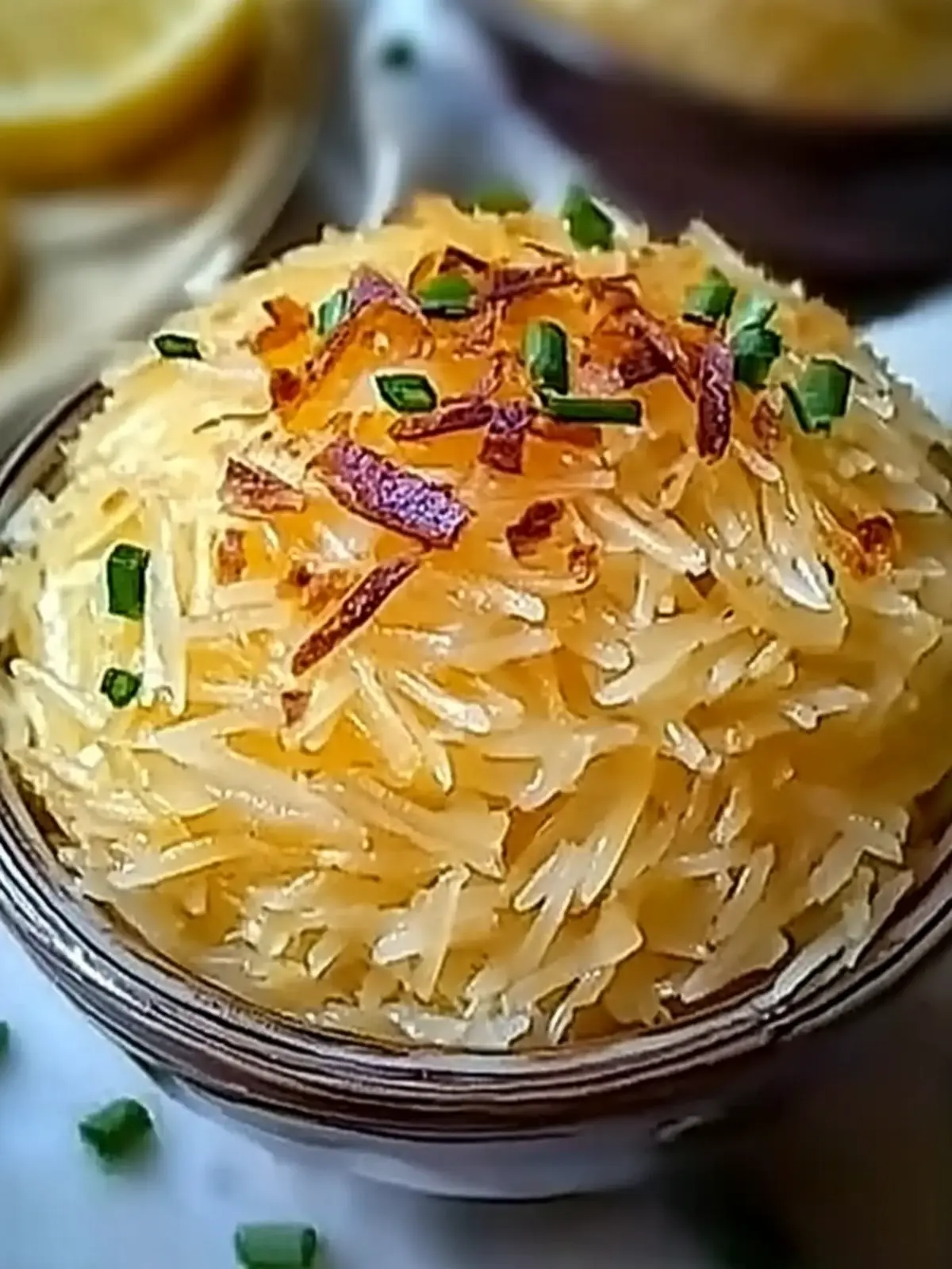 Goldener Zwiebel Butter Reis