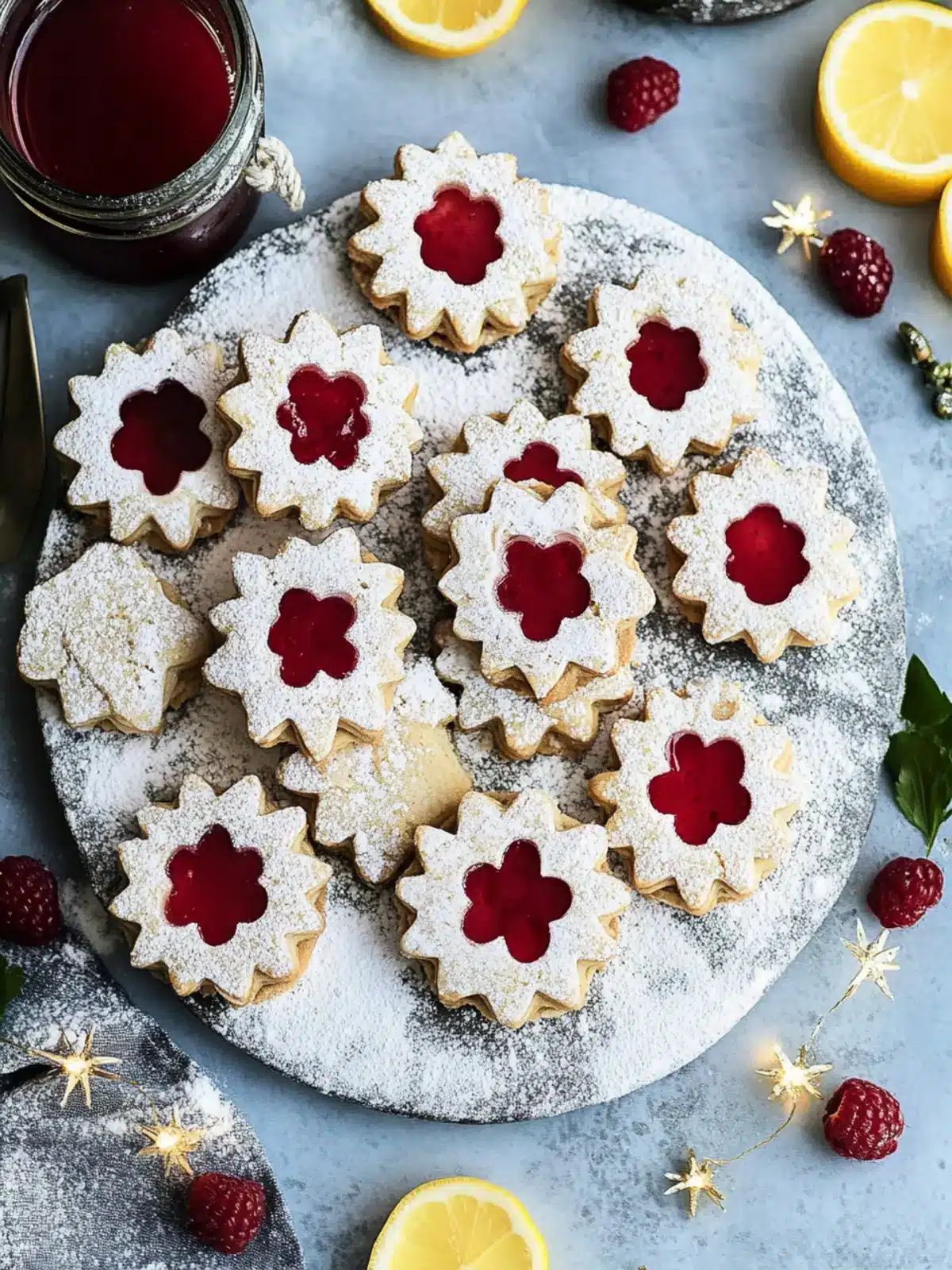 Vegane Linzer Plätzchen