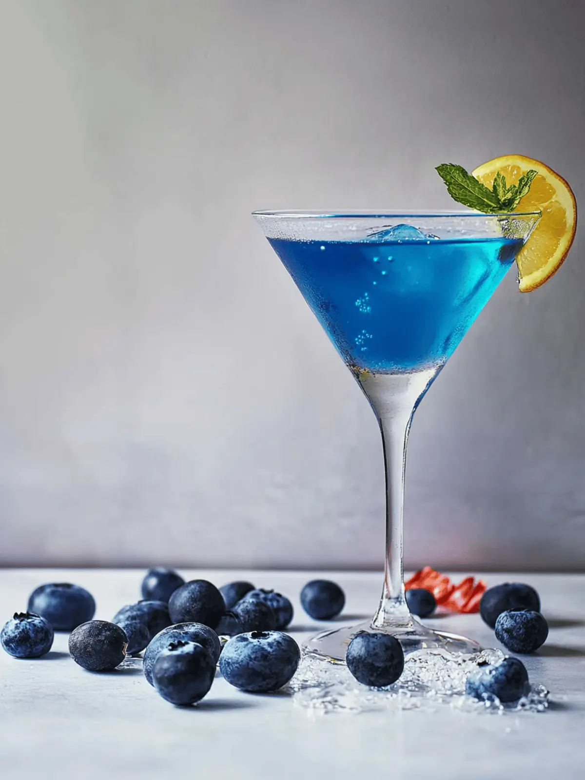 Blaubeere Schnee Martini Cocktail Rezept