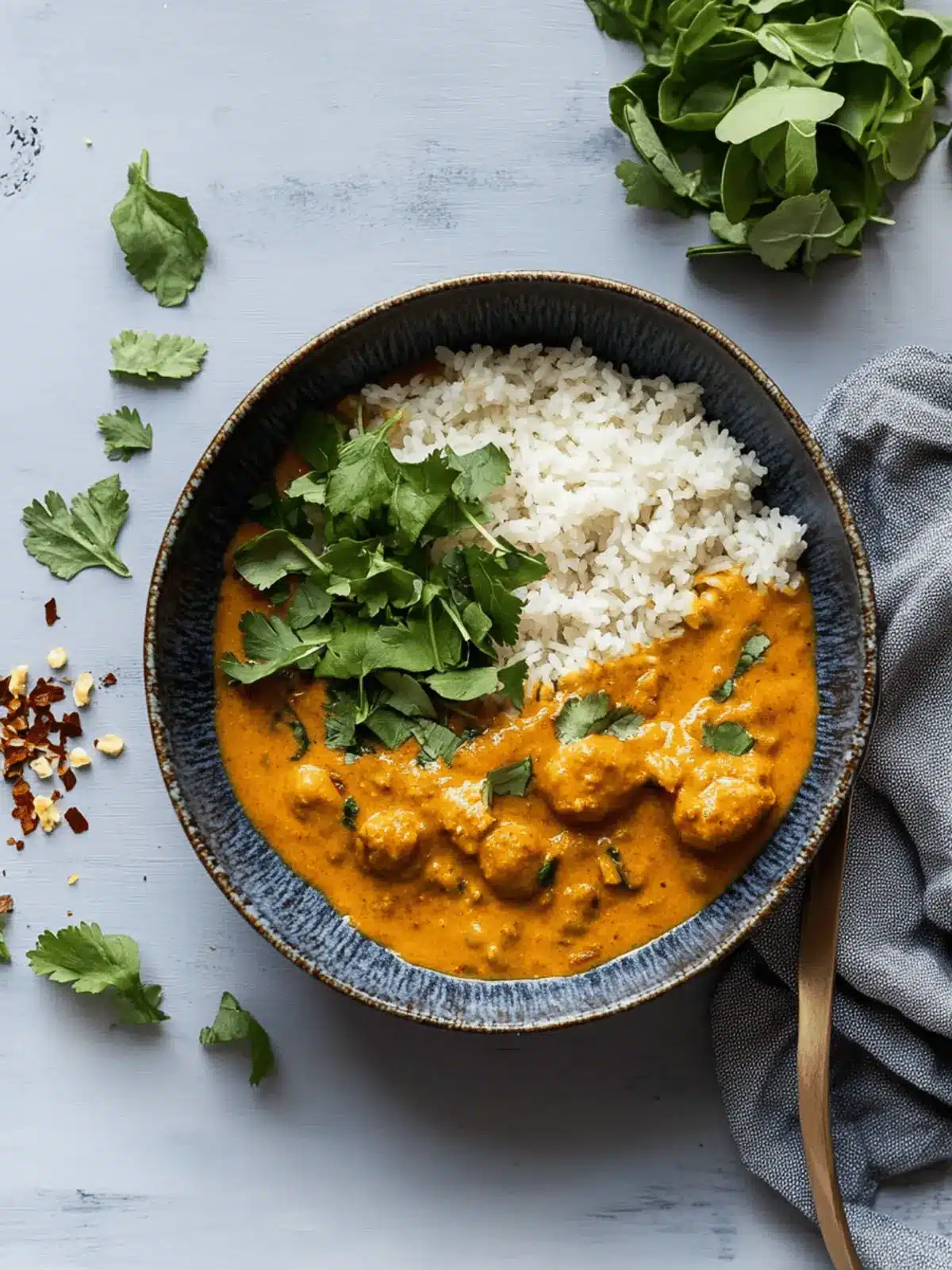 Vegane Linsenknödel in Curry-Sauce