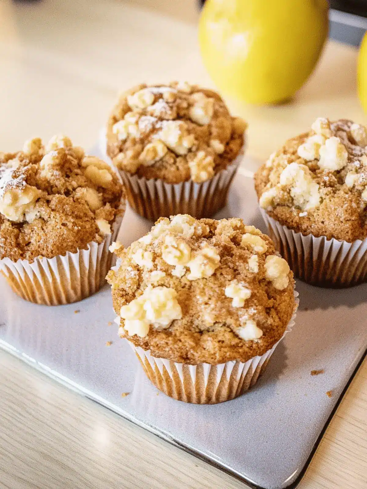 Vegane Apfelmuffins mit Streuseln