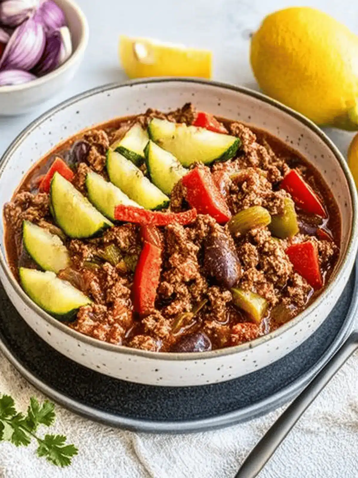 Veganes Gulasch mit Pfannenknödeln und Rotkraut