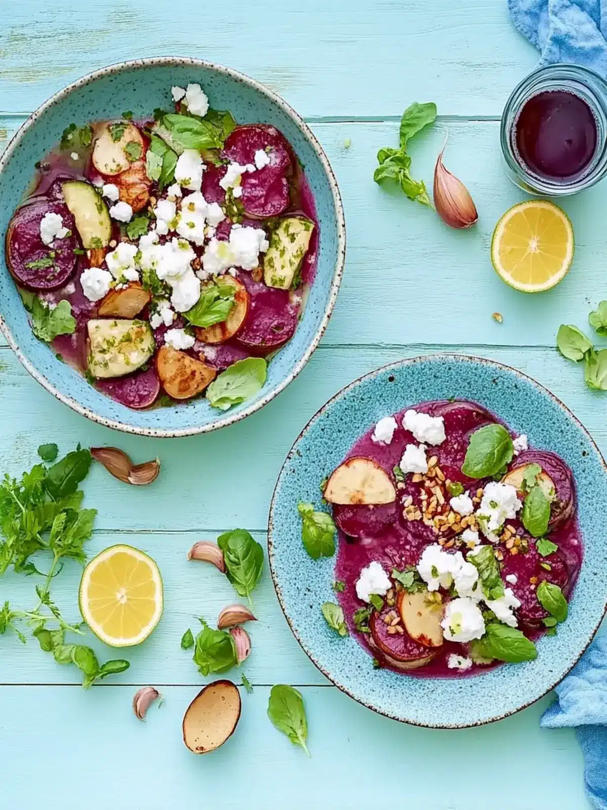 Rote Bete Salat mit Feta und Walnüssen