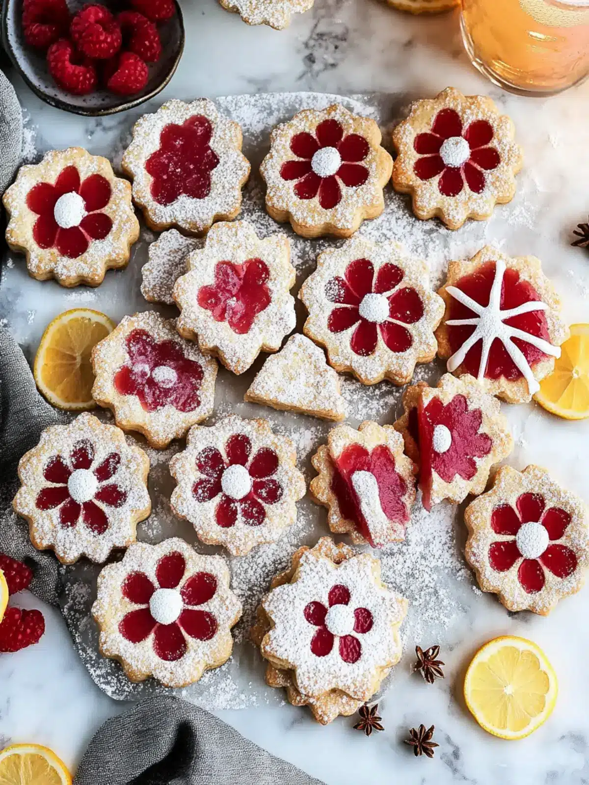 Vegane Linzer Plätzchen
