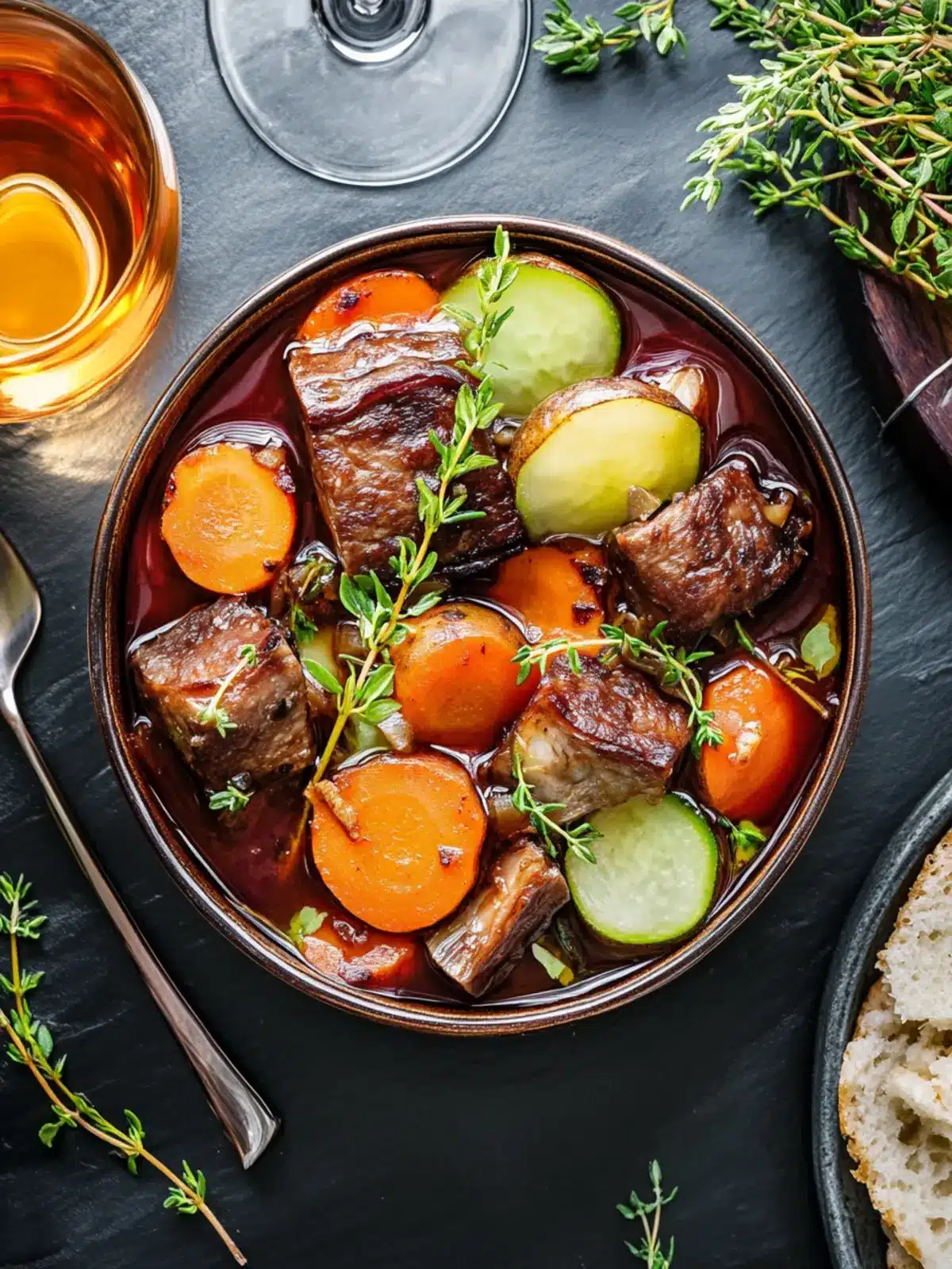 Rindfleisch Burgunder Art