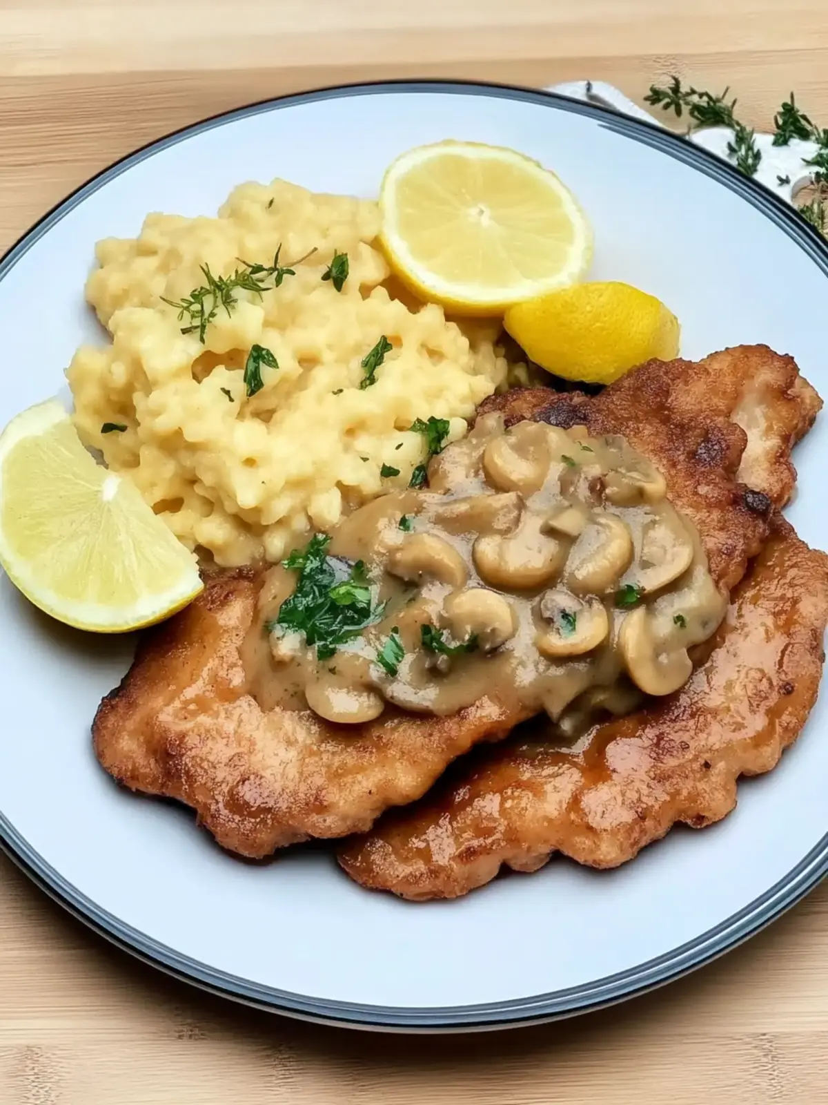 Klassisches Jägerschnitzel mit Spätzle