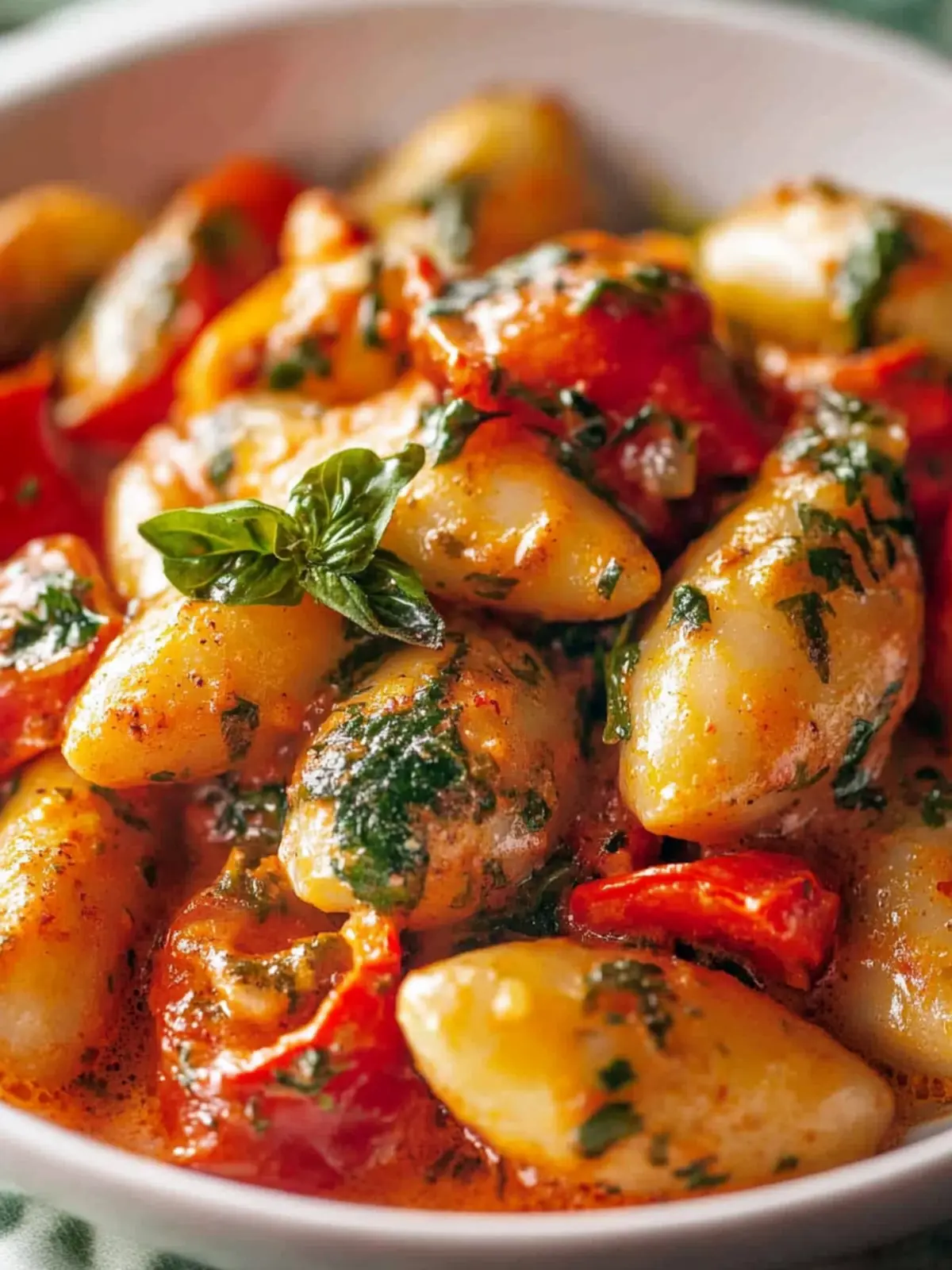 Vegane Schupfnudelpfanne Paprika Pilze